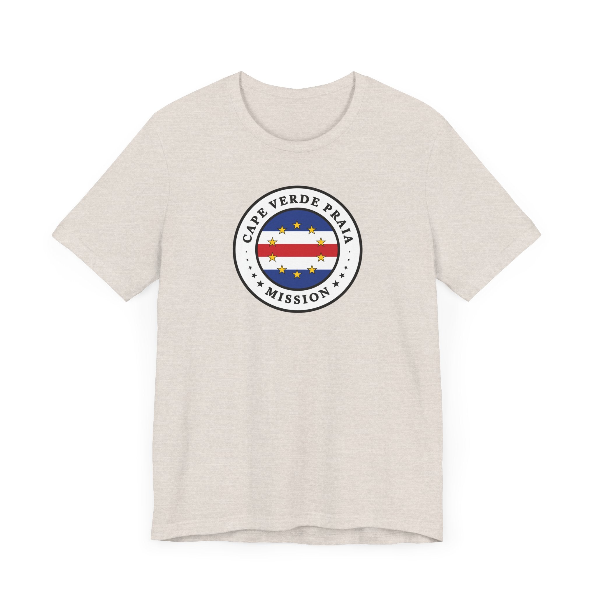 Cape Verde Praia Mission Flag Logo (White Border) T-shirt - Mission Wishlist - LDS Missionary Gift Store