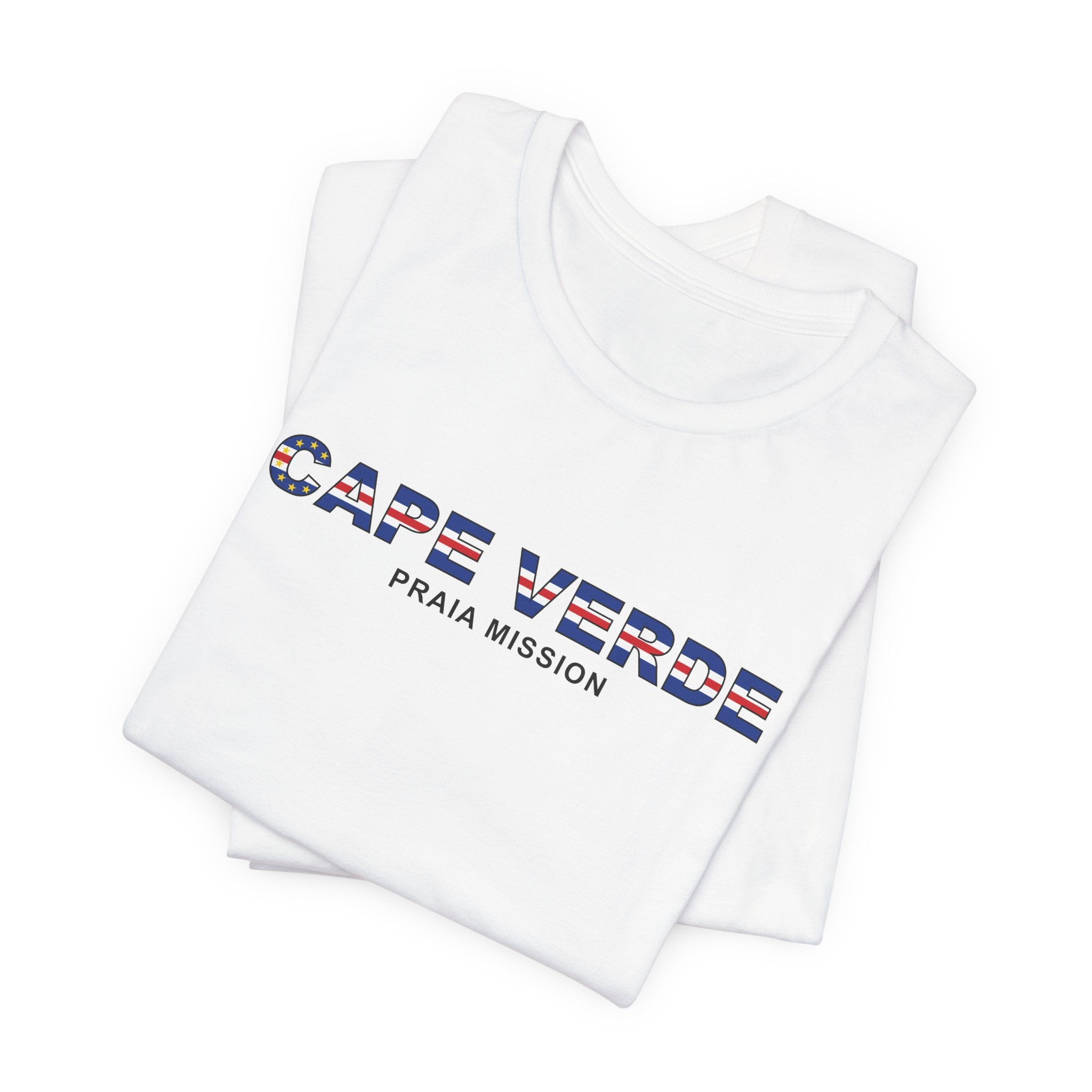 Cape Verde Praia Mission Flag Title T-shirt - Mission Wishlist - LDS Missionary Gift Store