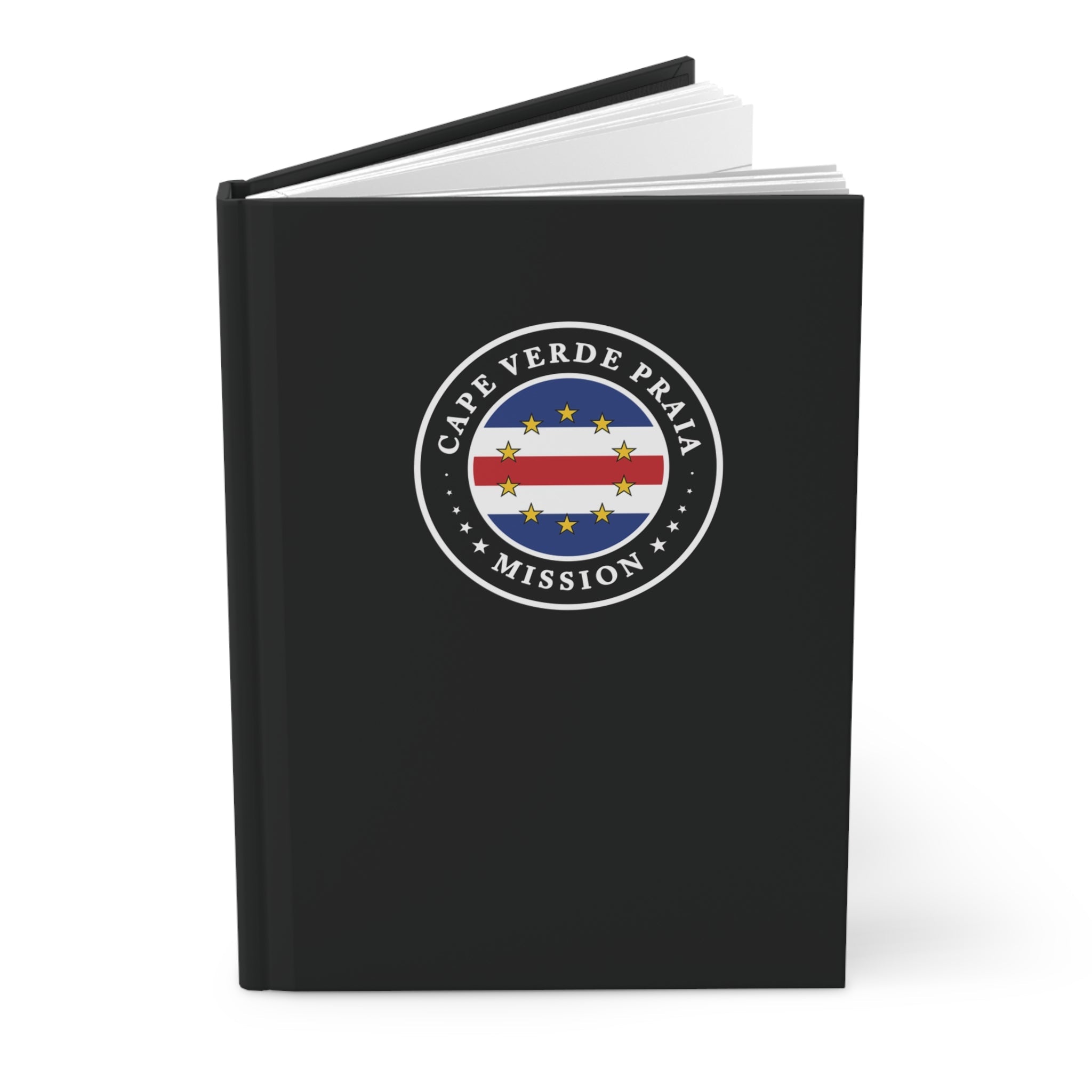 Cape Verde Praia Mission Logo Design Black Hardcover Journal Matte - Mission Wishlist - LDS Missionary Gift Store
