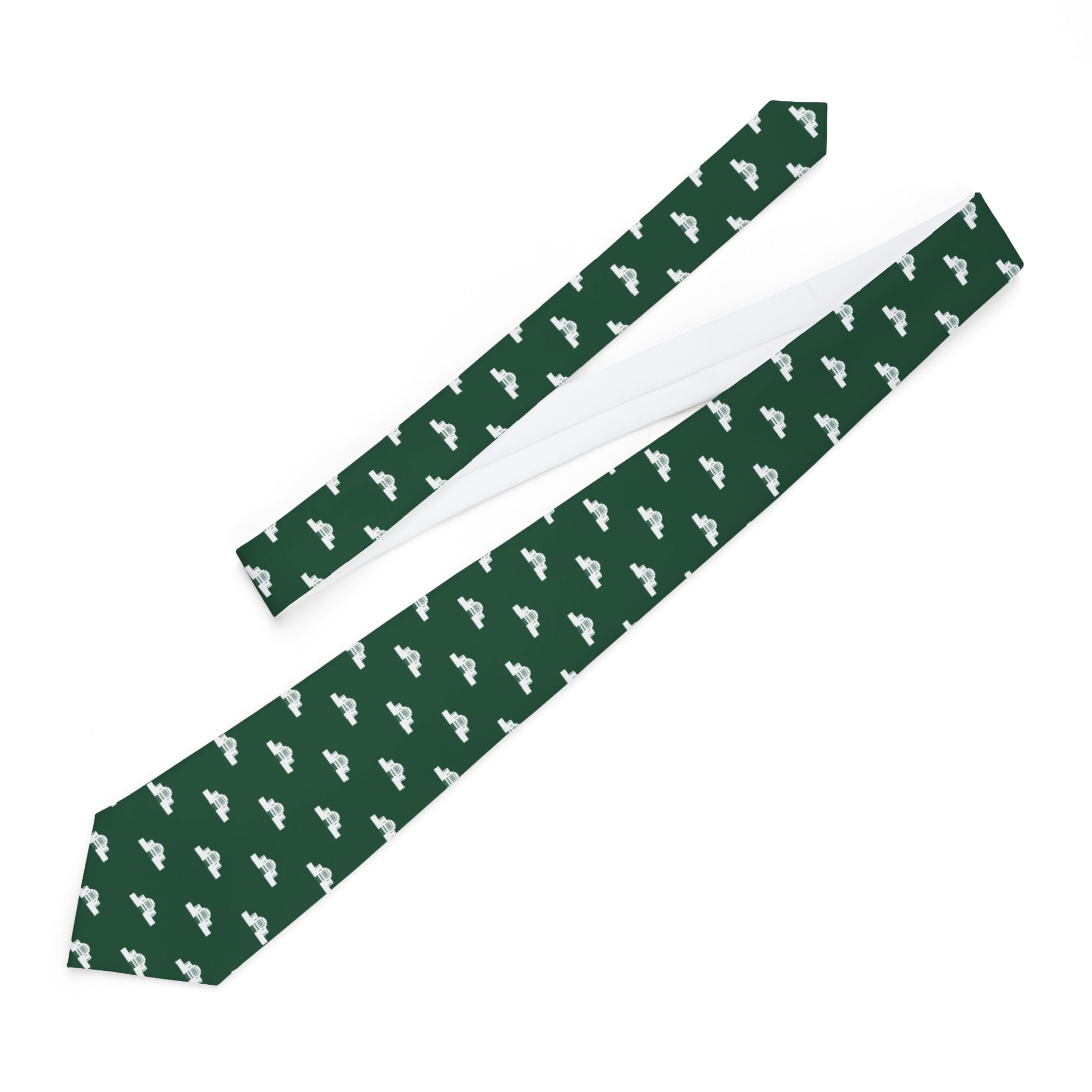 Cardston Alberta Temple Patterned Neck Tie for Elders (Green) - Mission Wishlist - LDS Missionary Gift Store