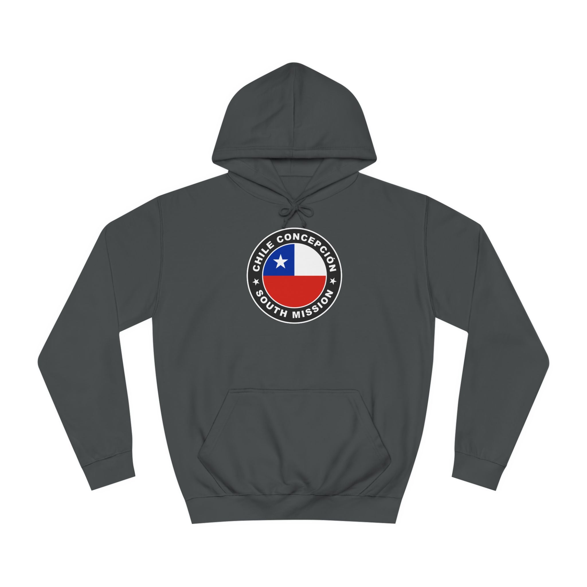 Chile Concepcion South Mission Flag Logo (Black Border) College Hoodie - Mission Wishlist - LDS Missionary Gift Store