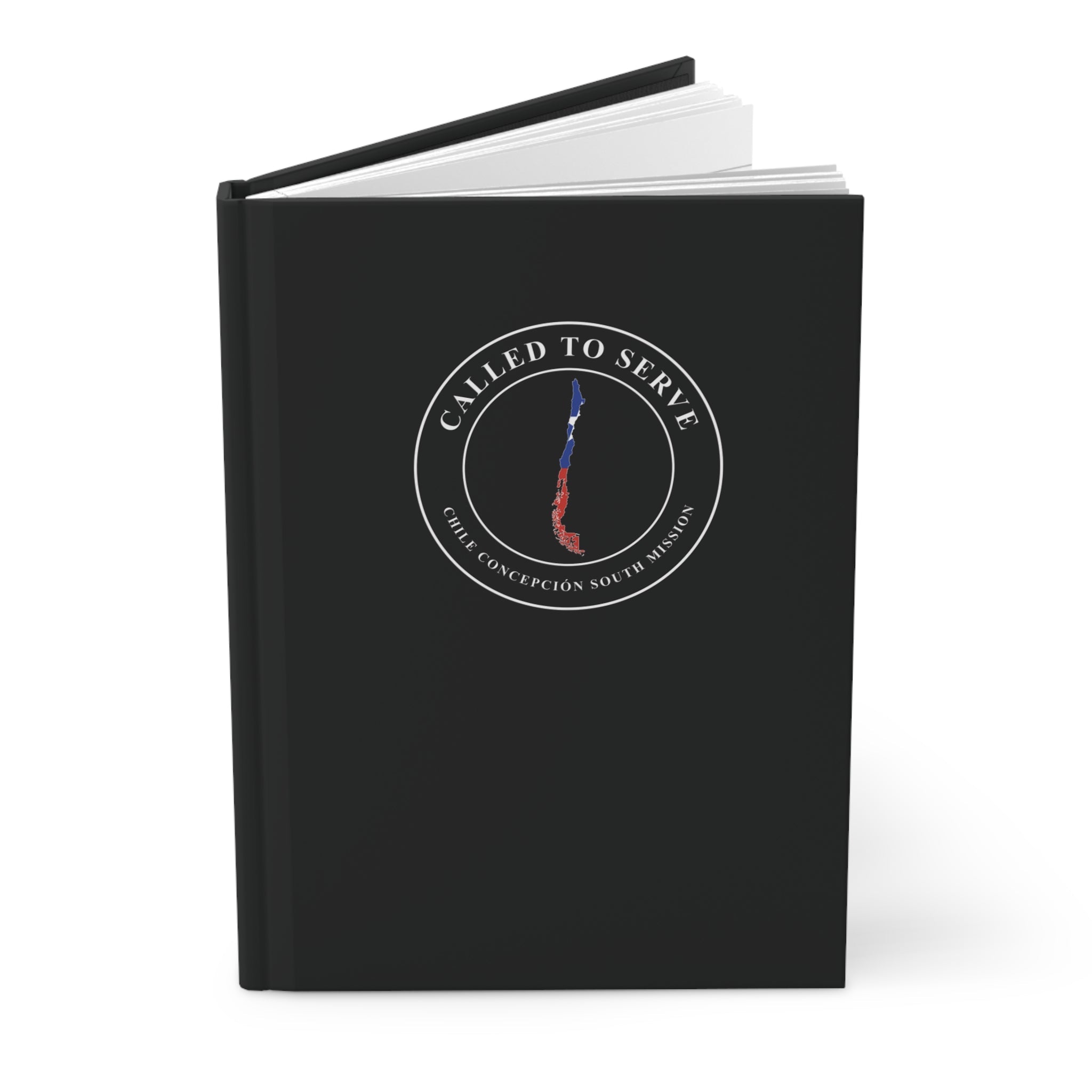 Chile Concepcion South Mission Flag Map Called to Serve Black Hardcover Journal Matte - Latter-Day Saint LDS Missionary Gift - Book of Mormon