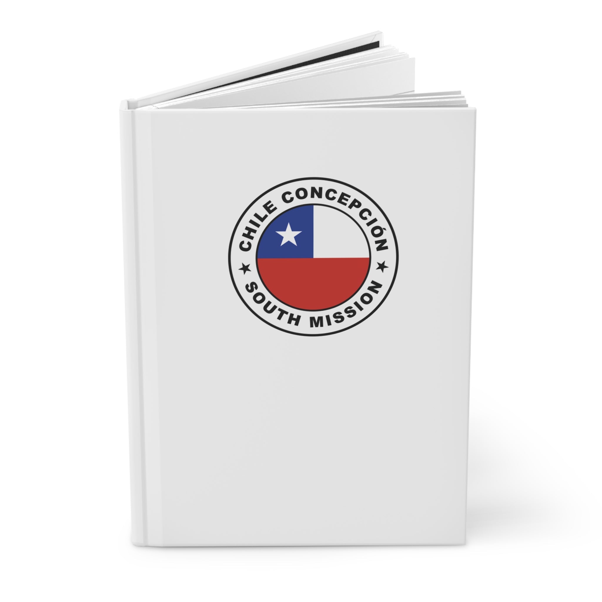 Chile Concepcion South Mission Logo Design White Hardcover Journal Matte - Latter-Day Saint LDS Missionary Gift - Book of Mormon