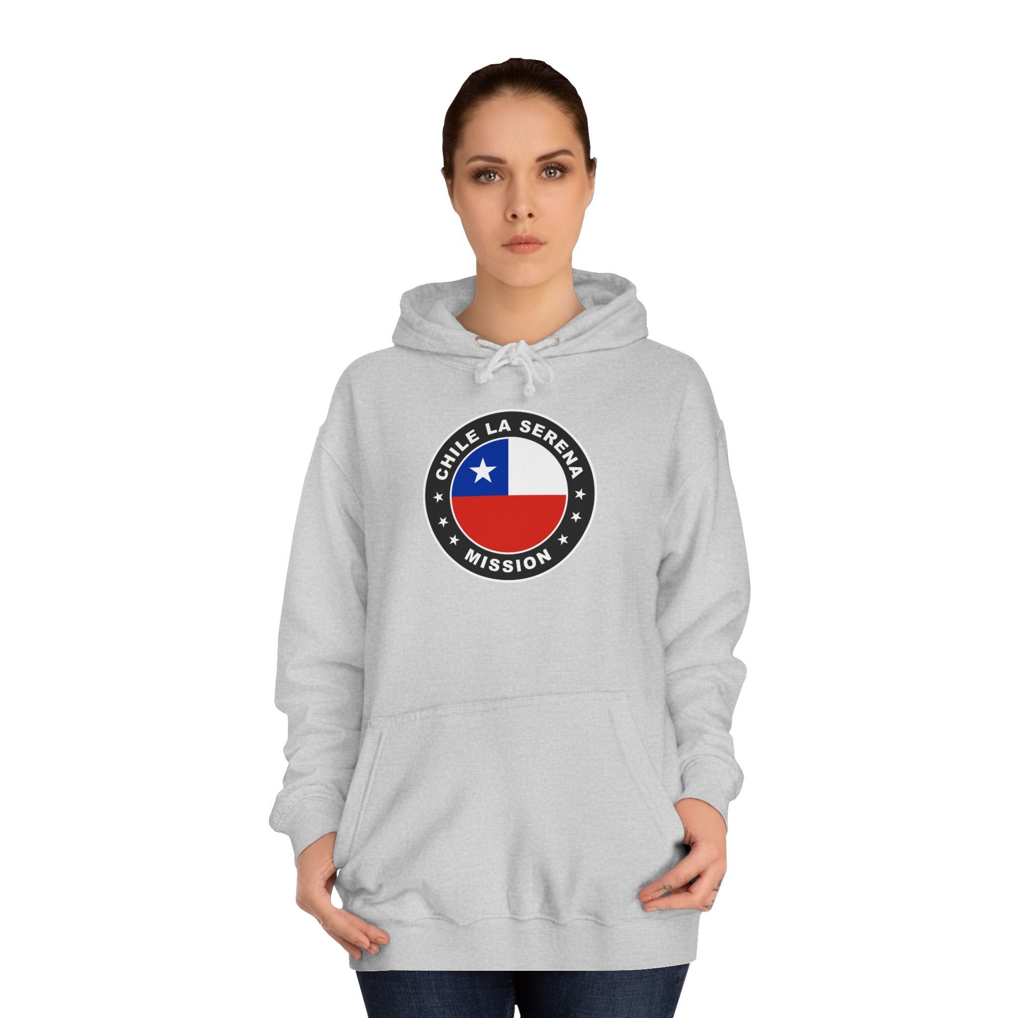 Chile La Serena Mission Flag Logo (Black Border) College Hoodie - Mission Wishlist - LDS Missionary Gift Store
