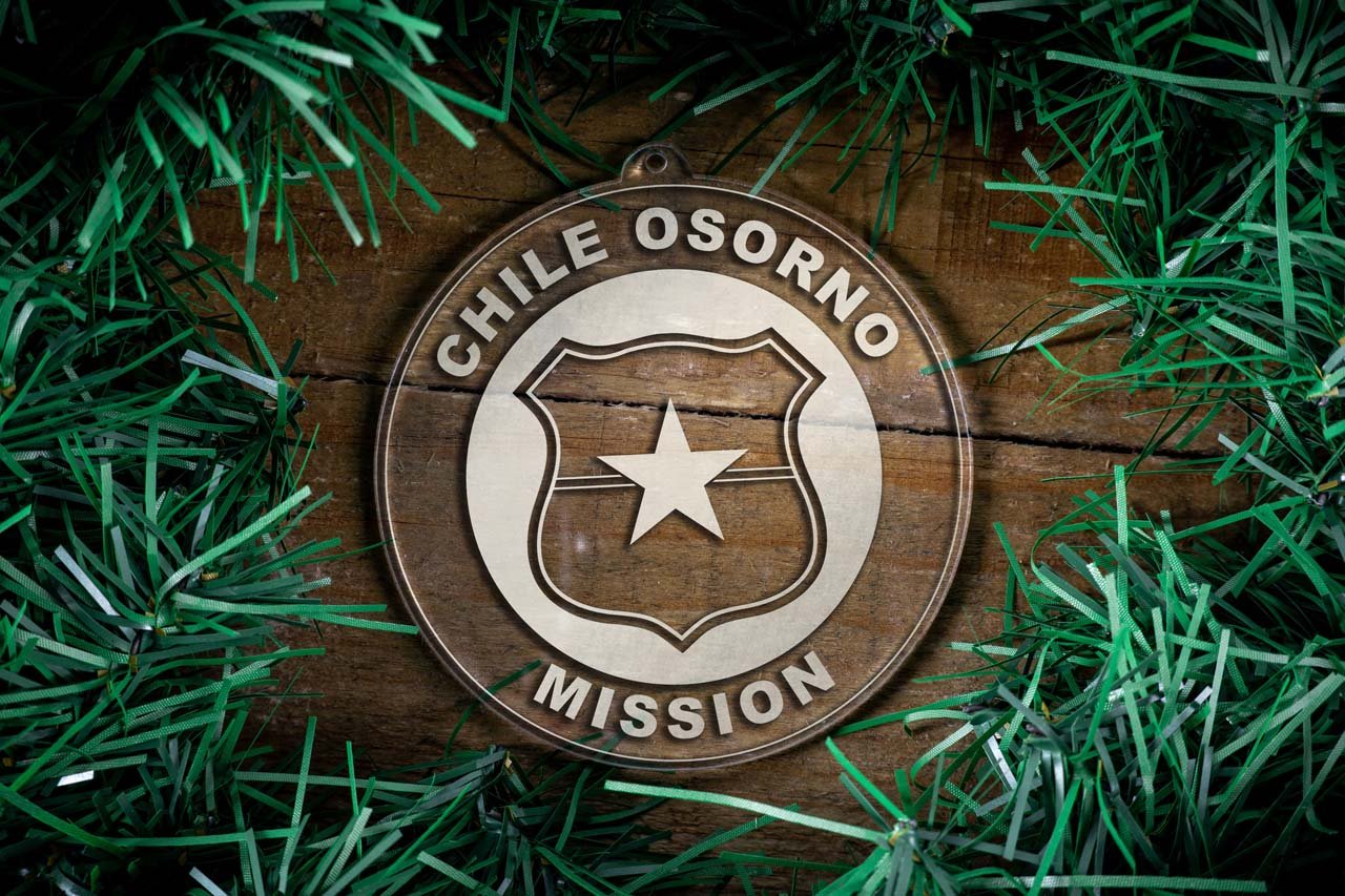 Chile Osorno Mission Christmas Ornament - Latter-Day Saint LDS Missionary Gift - Book of Mormon