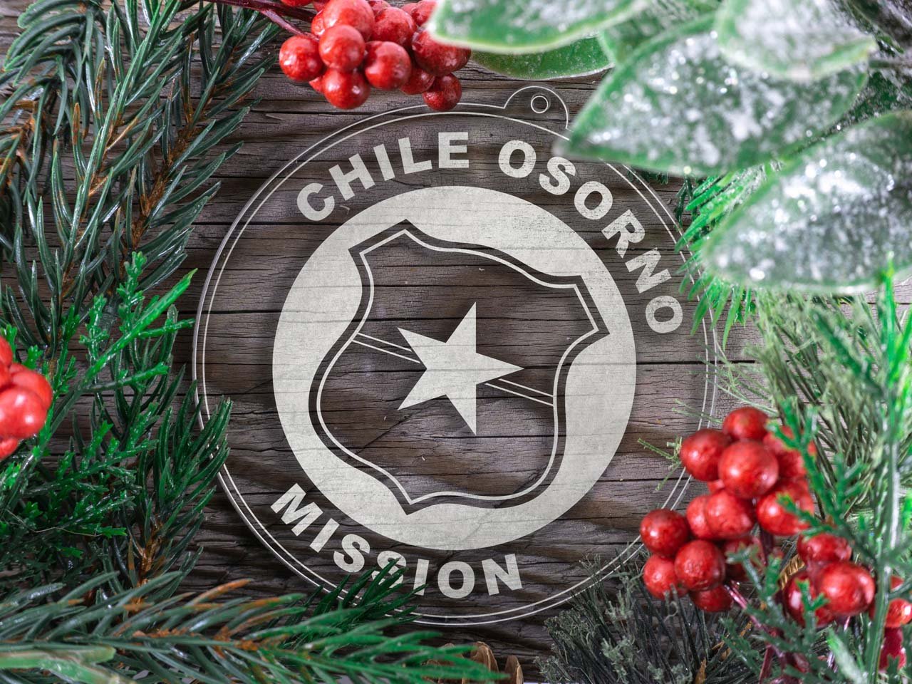 Chile Osorno Mission Christmas Ornament - Latter-Day Saint LDS Missionary Gift - Book of Mormon