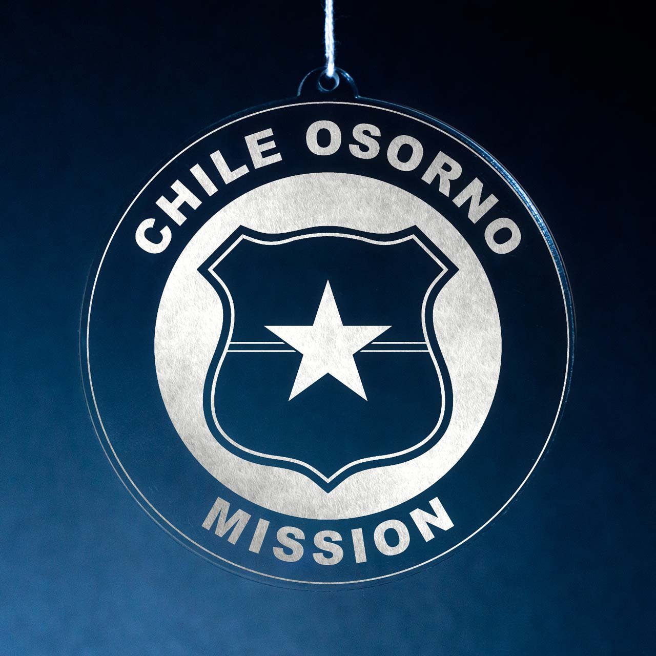 Chile Osorno Mission Christmas Ornament - Latter-Day Saint LDS Missionary Gift - Book of Mormon
