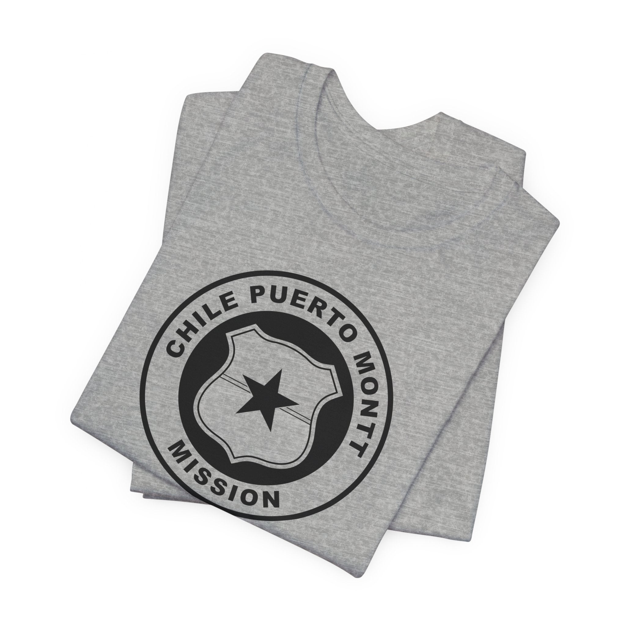 Chile Puerto Montt Mission Circular Monochrome Logo T-Shirt - Mission Wishlist - LDS Missionary Gift Store