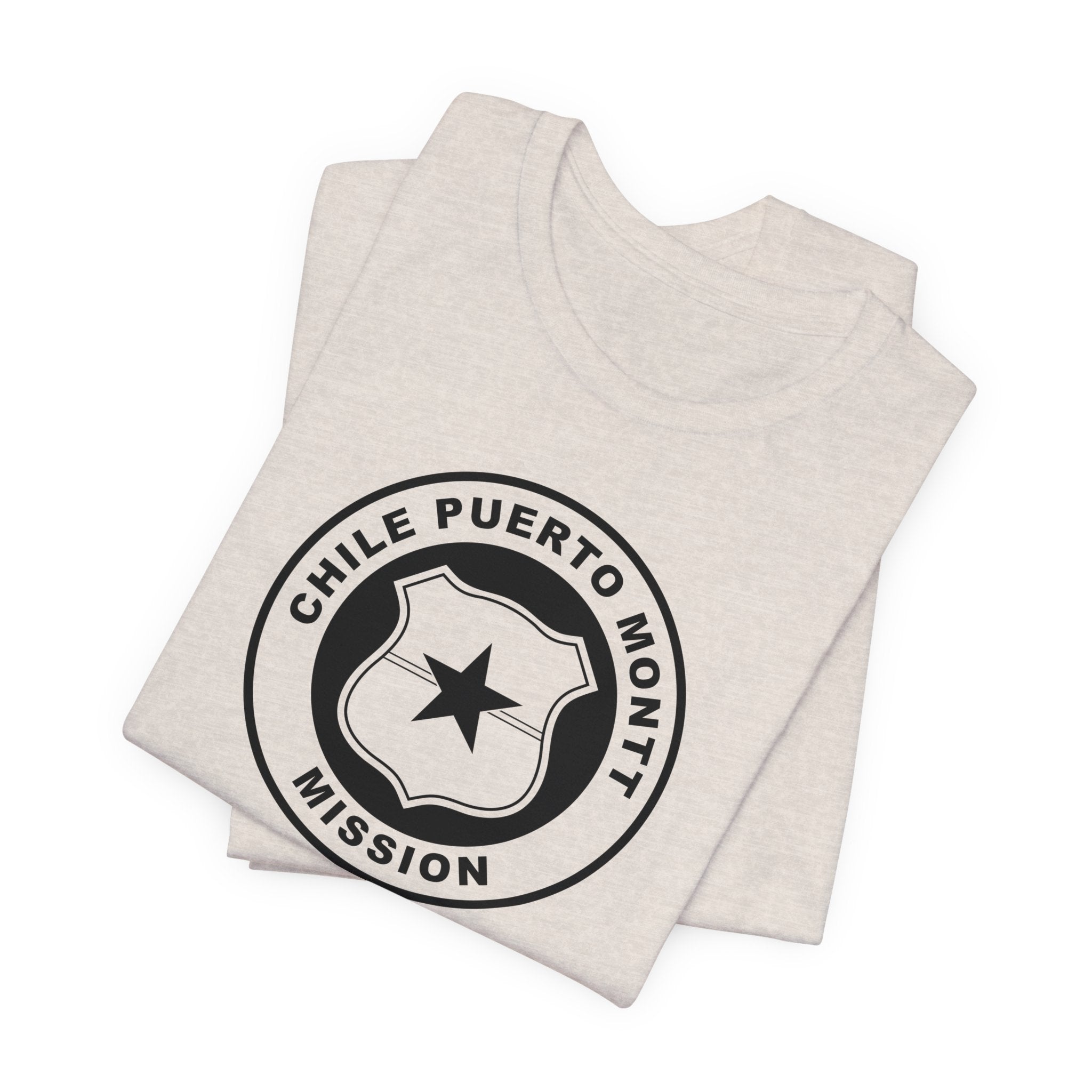 Chile Puerto Montt Mission Circular Monochrome Logo T-Shirt - Mission Wishlist - LDS Missionary Gift Store
