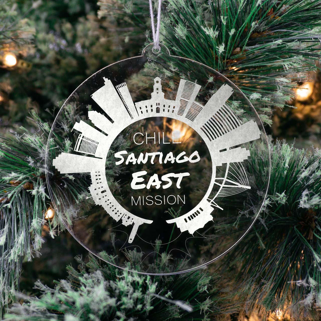 Chile Santiago East Mission Christmas Ornament - Latter-Day Saint LDS Missionary Gift - Book of Mormon