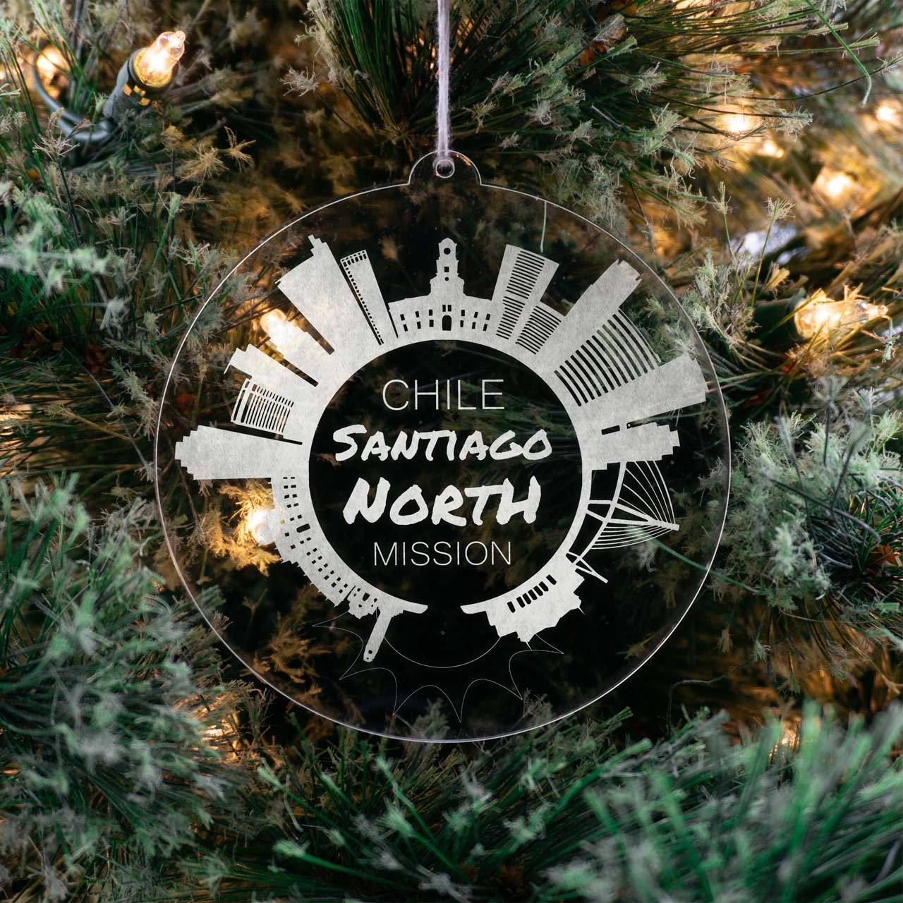 Chile Santiago North Mission Christmas Ornament - Latter-Day Saint LDS Missionary Gift - Book of Mormon