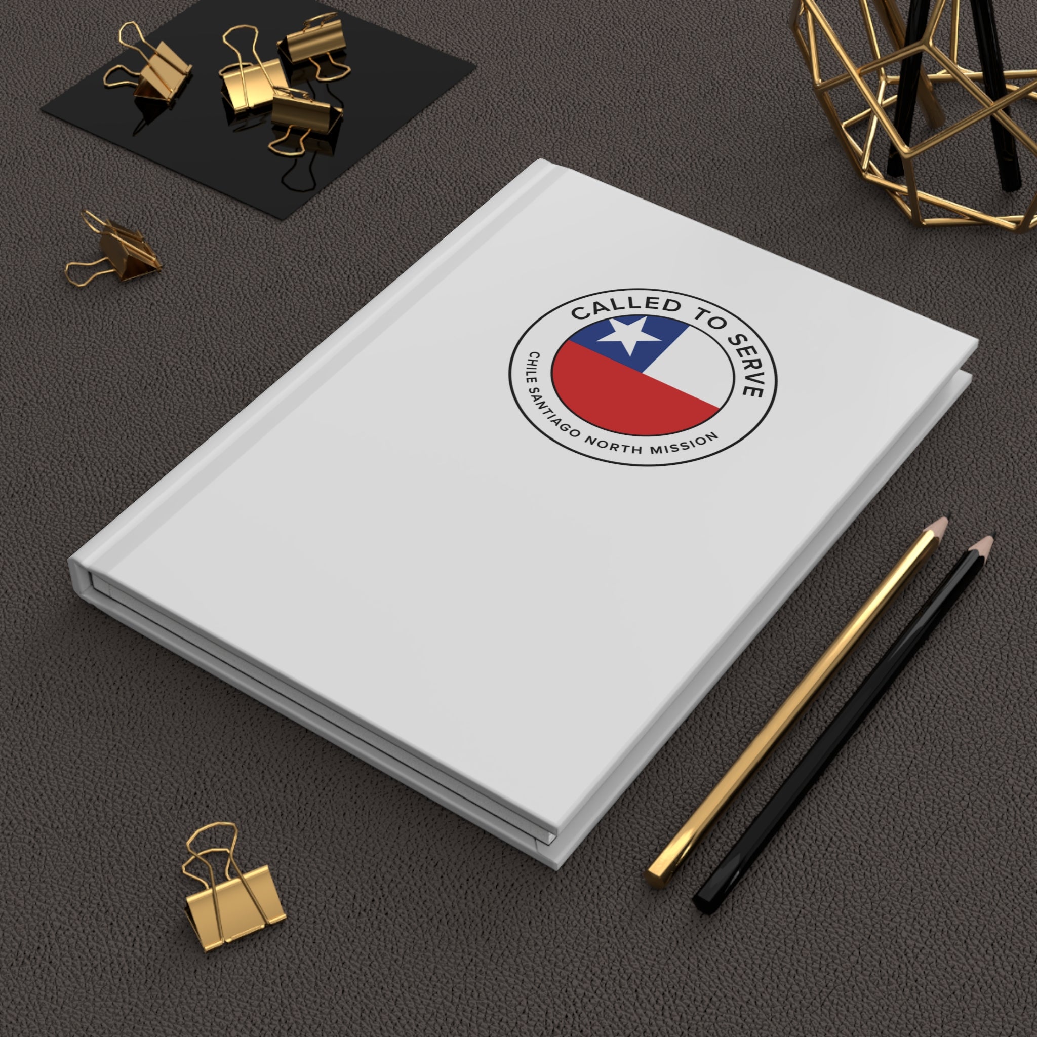 Chile Santiago North Mission Circle Flag Called to Serve White Hardcover Journal Matte - Mission Wishlist - LDS Missionary Gift Store