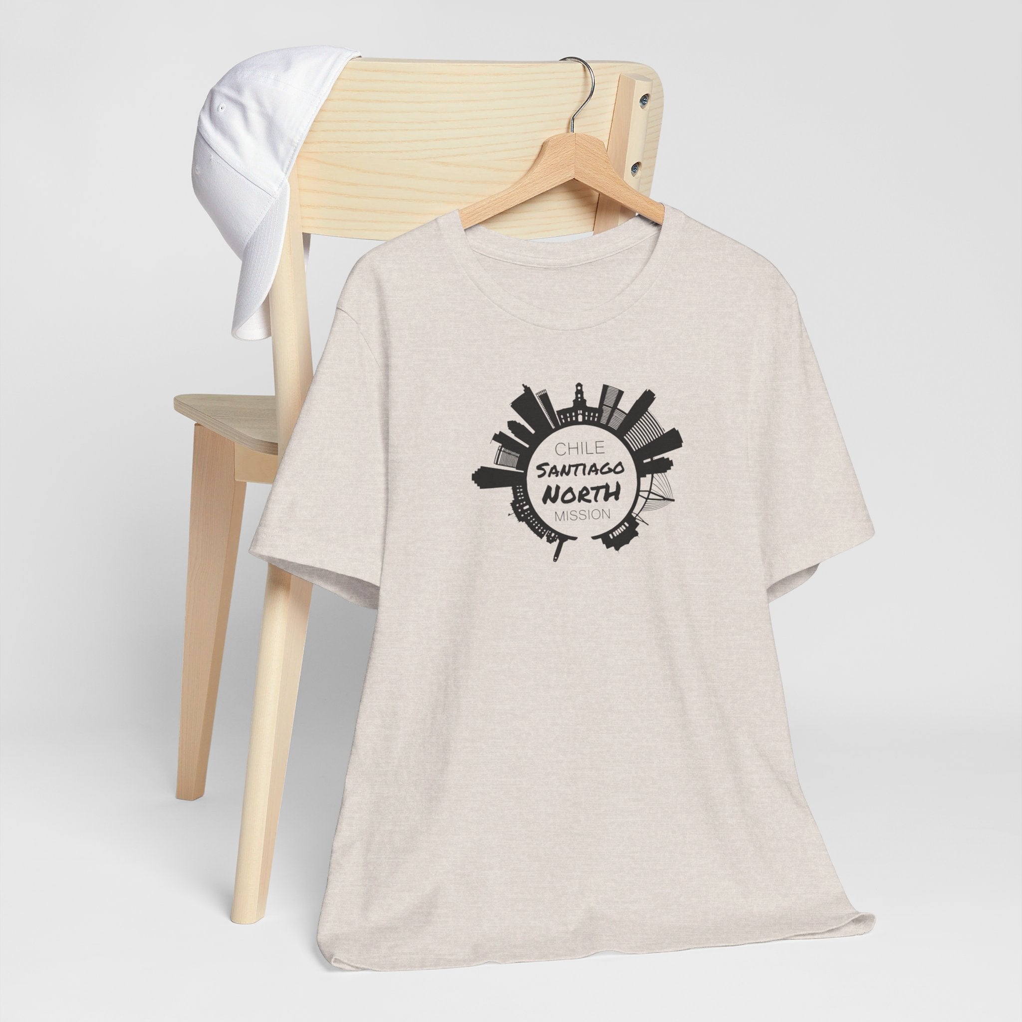 Chile Santiago North Mission Circular Monochrome Logo T-Shirt - Mission Wishlist - LDS Missionary Gift Store