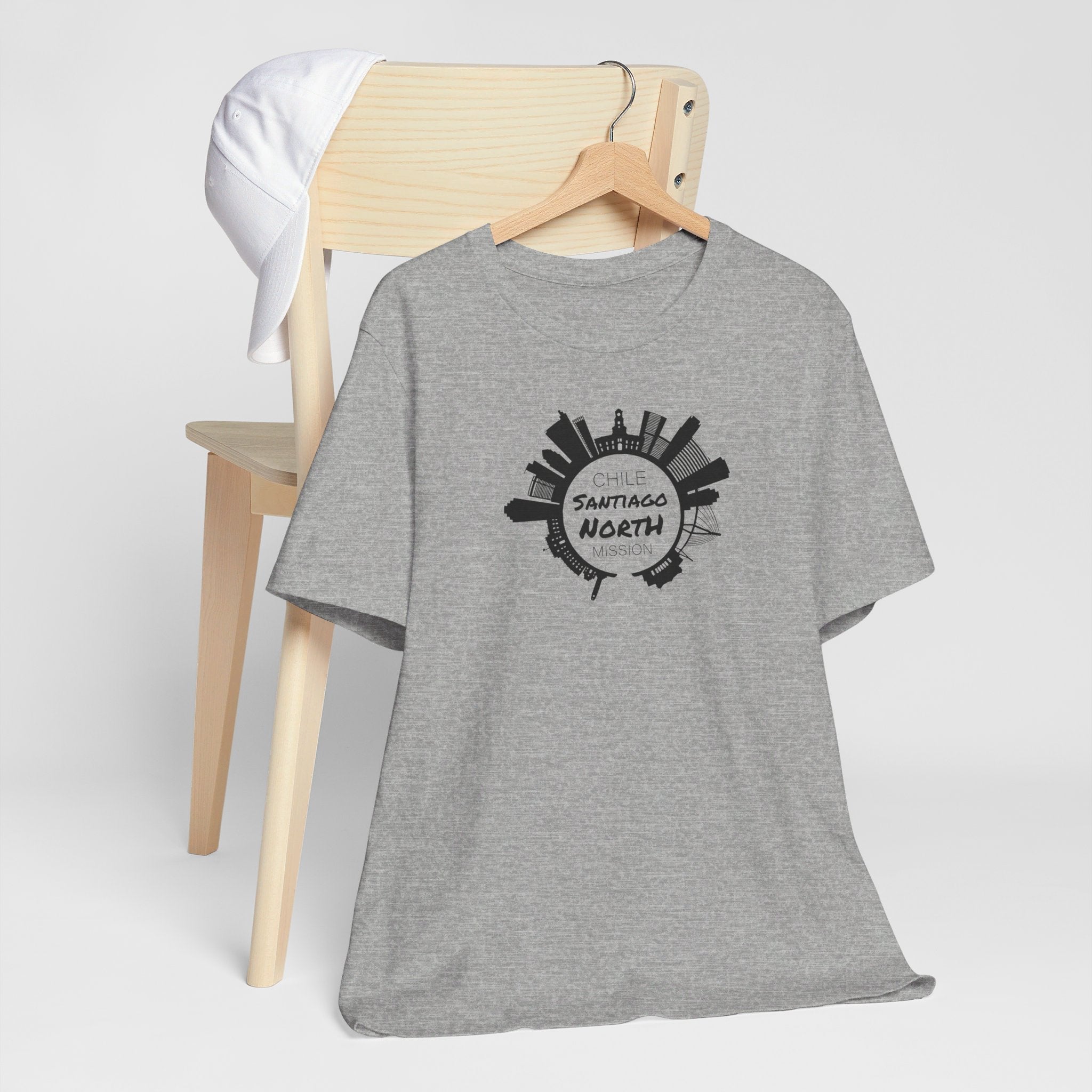 Chile Santiago North Mission Circular Monochrome Logo T-Shirt - Mission Wishlist - LDS Missionary Gift Store