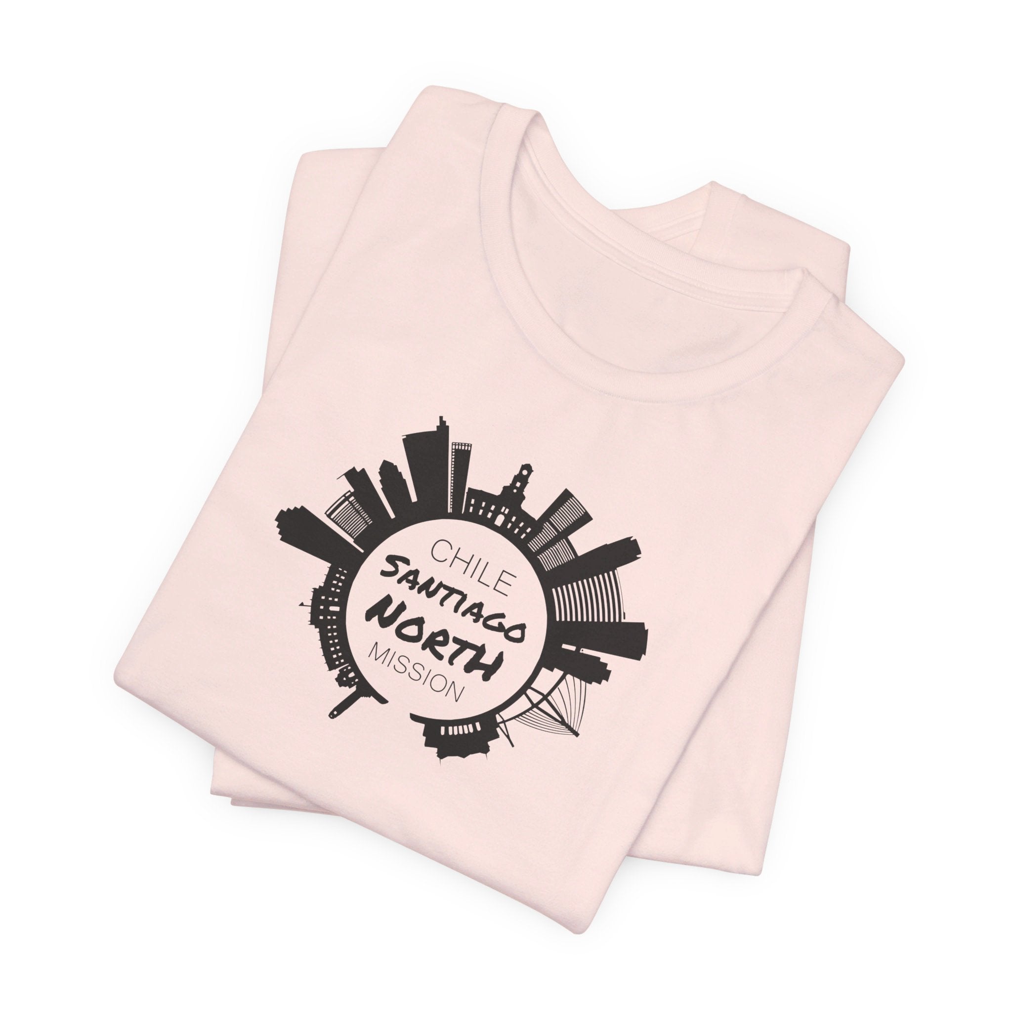 Chile Santiago North Mission Circular Monochrome Logo T-Shirt - Mission Wishlist - LDS Missionary Gift Store