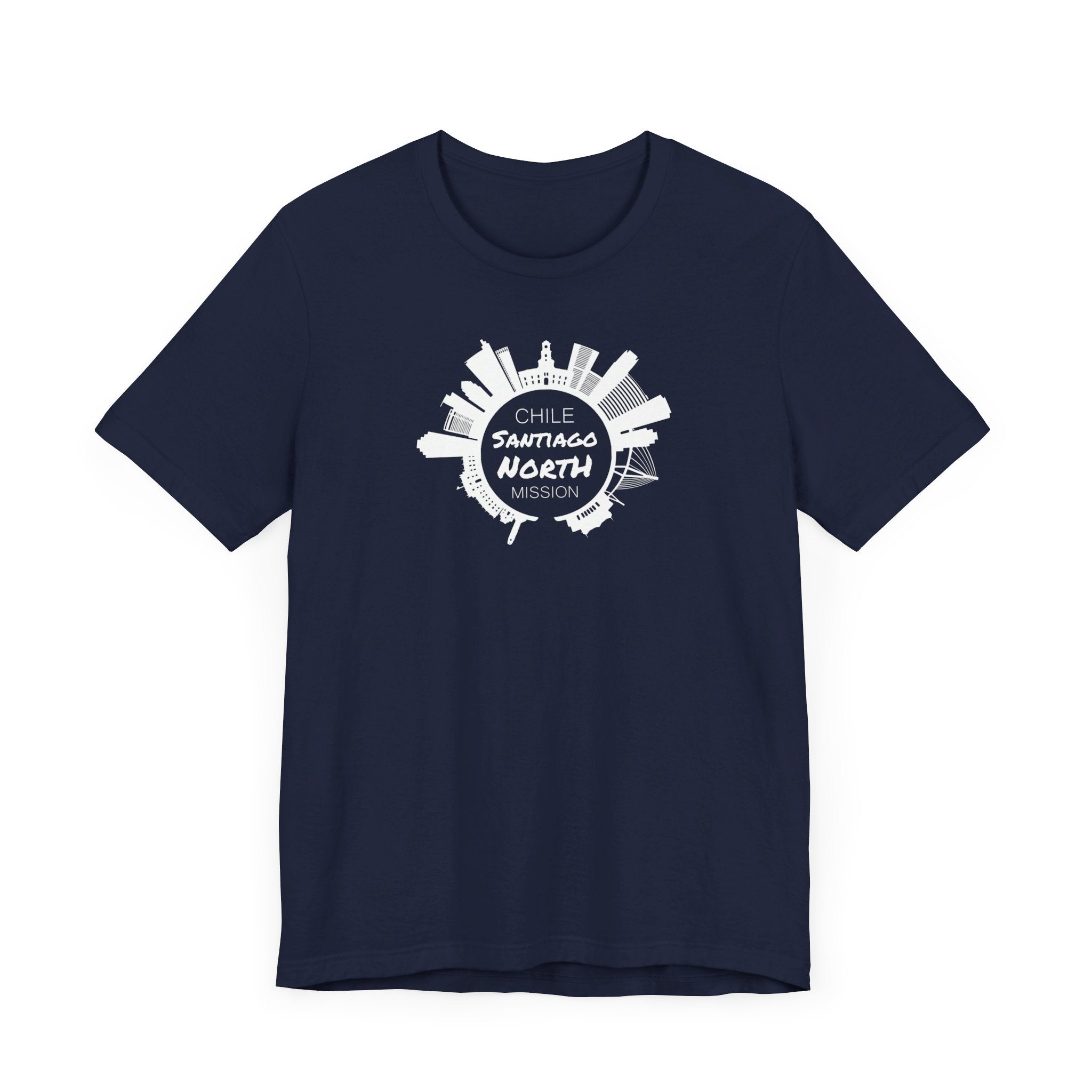 Chile Santiago North Mission Circular Monochrome Logo T-Shirt - Mission Wishlist - LDS Missionary Gift Store