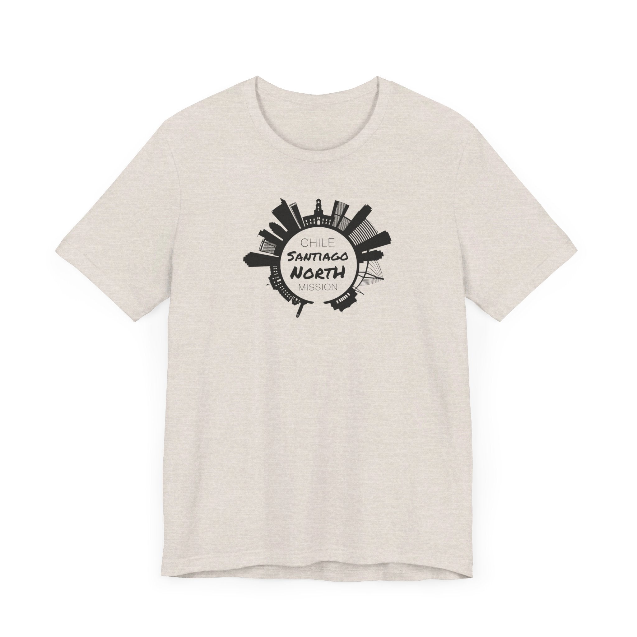 Chile Santiago North Mission Circular Monochrome Logo T-Shirt - Mission Wishlist - LDS Missionary Gift Store