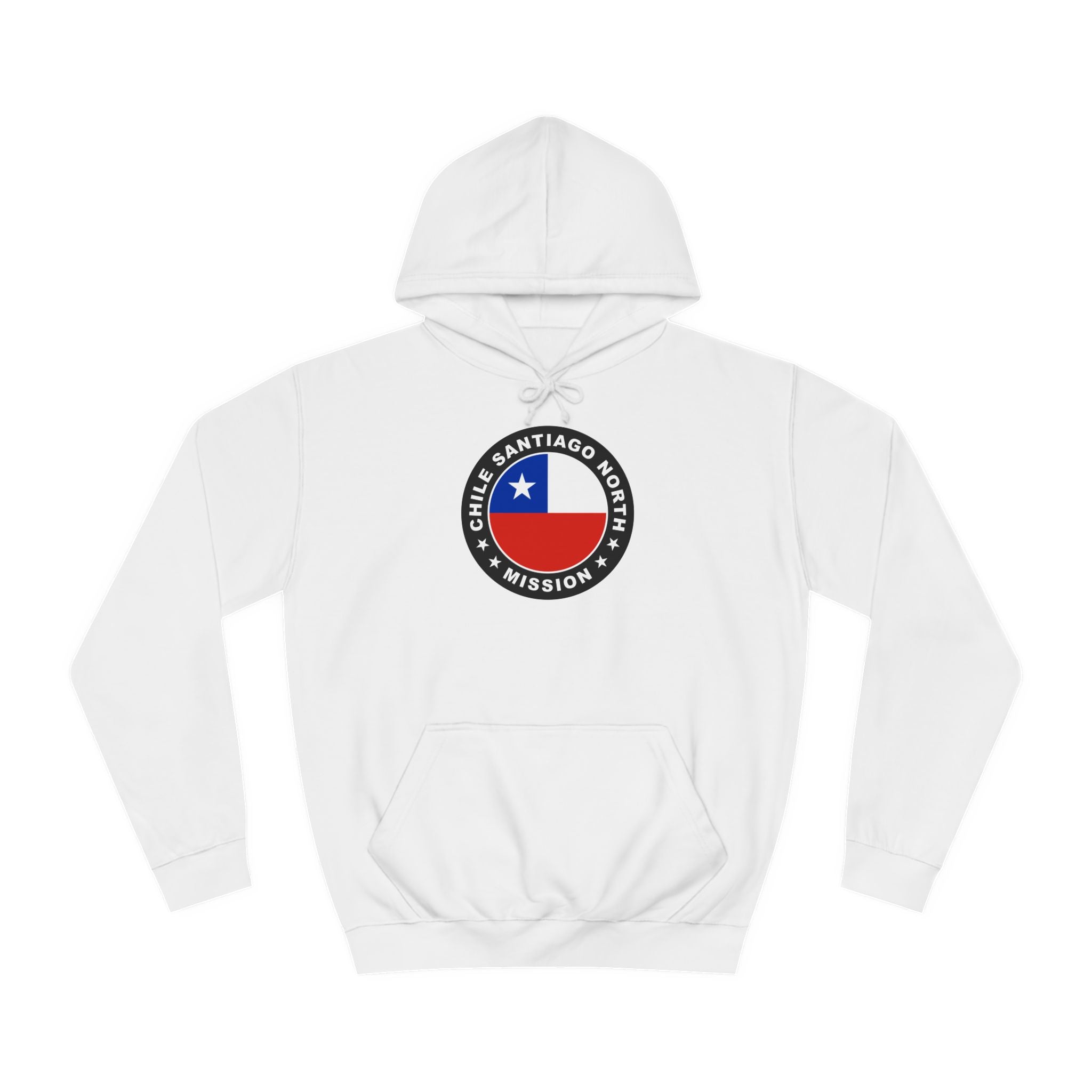 Chile Santiago North Mission Flag Logo (Black Border) College Hoodie - Mission Wishlist - LDS Missionary Gift Store