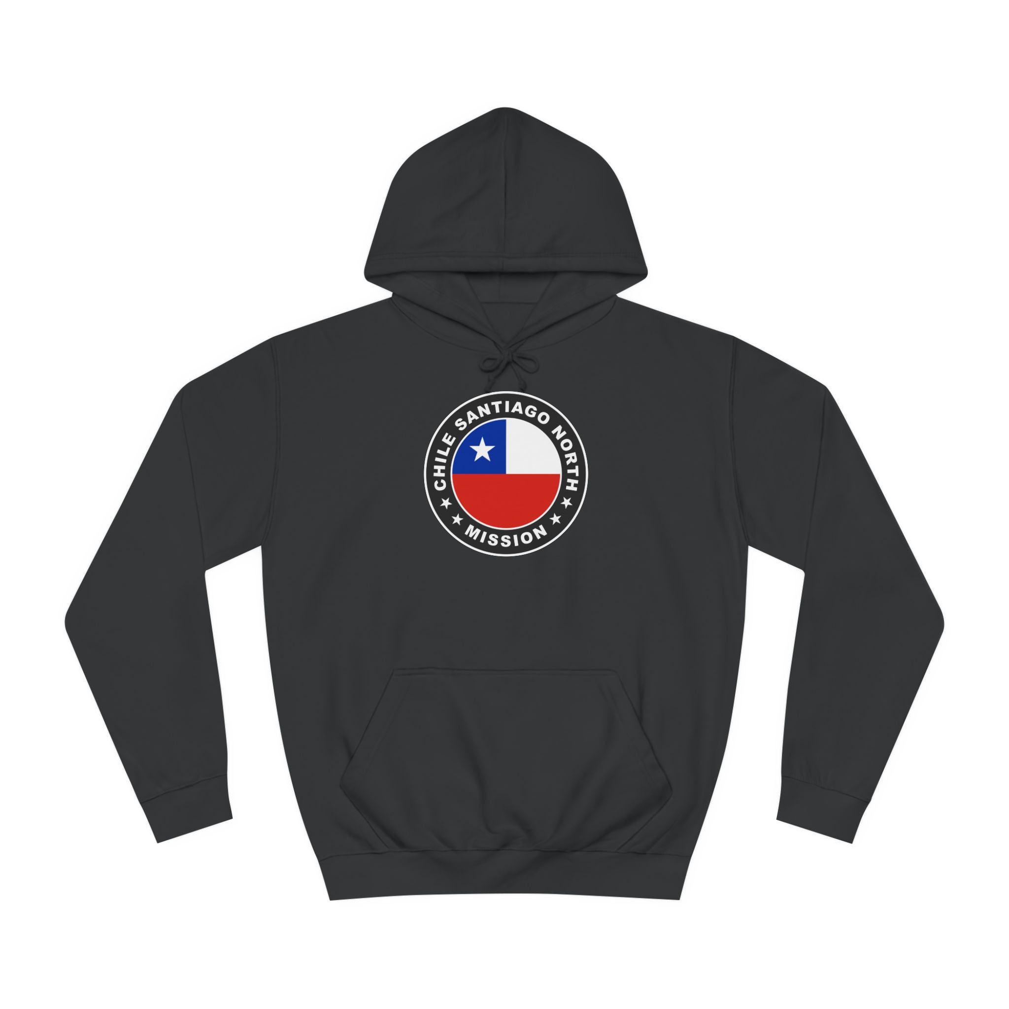 Chile Santiago North Mission Flag Logo (Black Border) College Hoodie - Mission Wishlist - LDS Missionary Gift Store