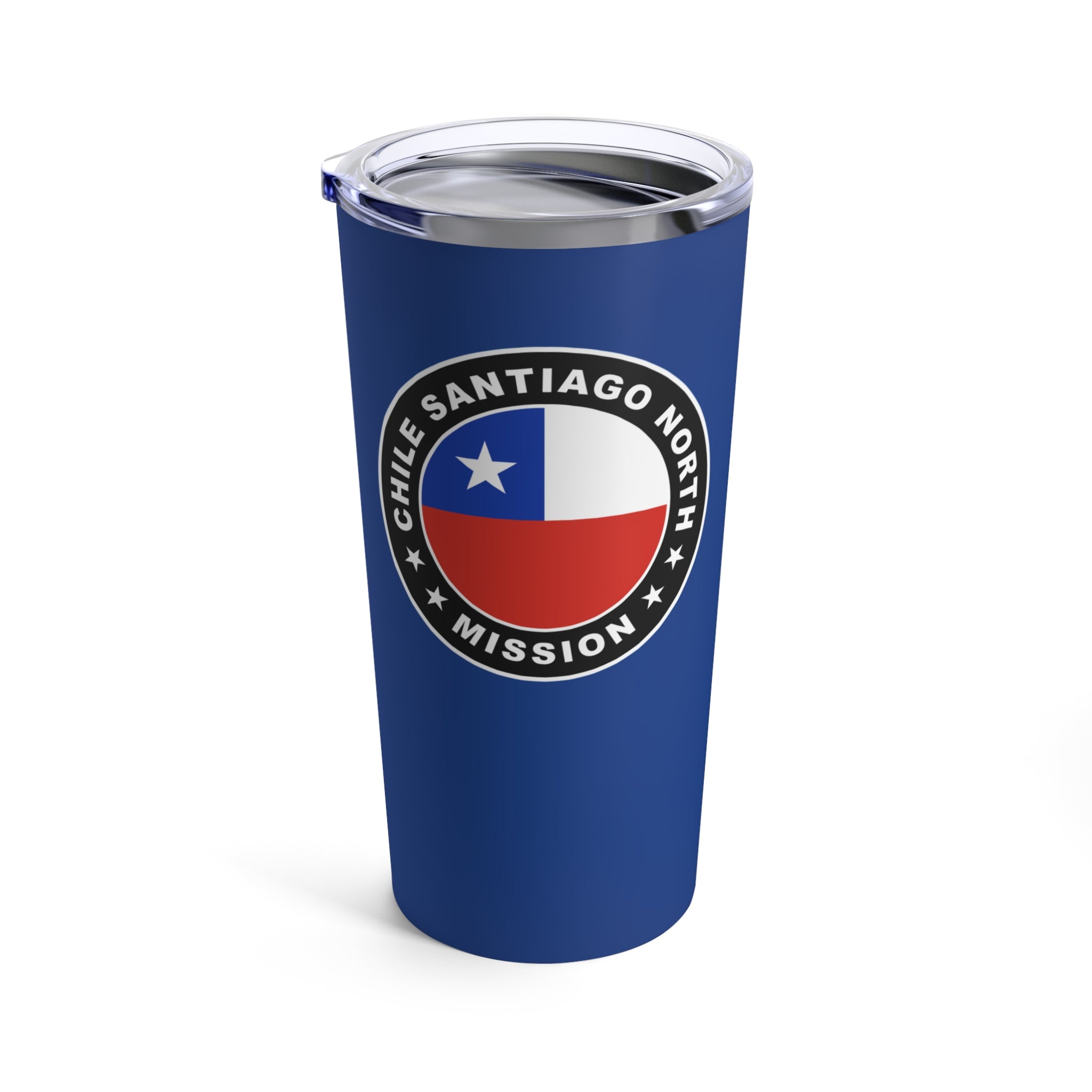 Chile Santiago North Mission Flag Logo Tumbler 20oz Blue - Mission Wishlist - LDS Missionary Gift Store