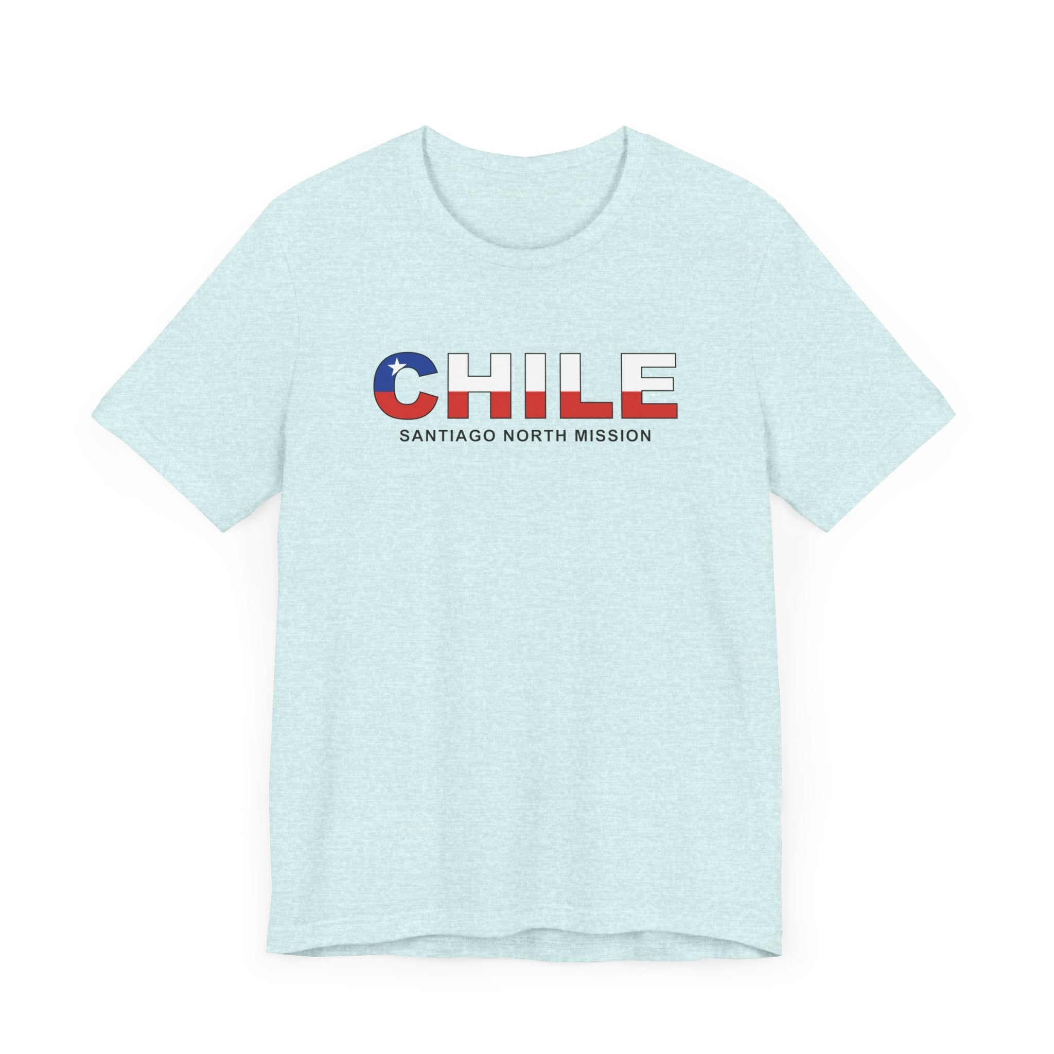 Chile Santiago North Mission Flag Title T-shirt - Mission Wishlist - LDS Missionary Gift Store