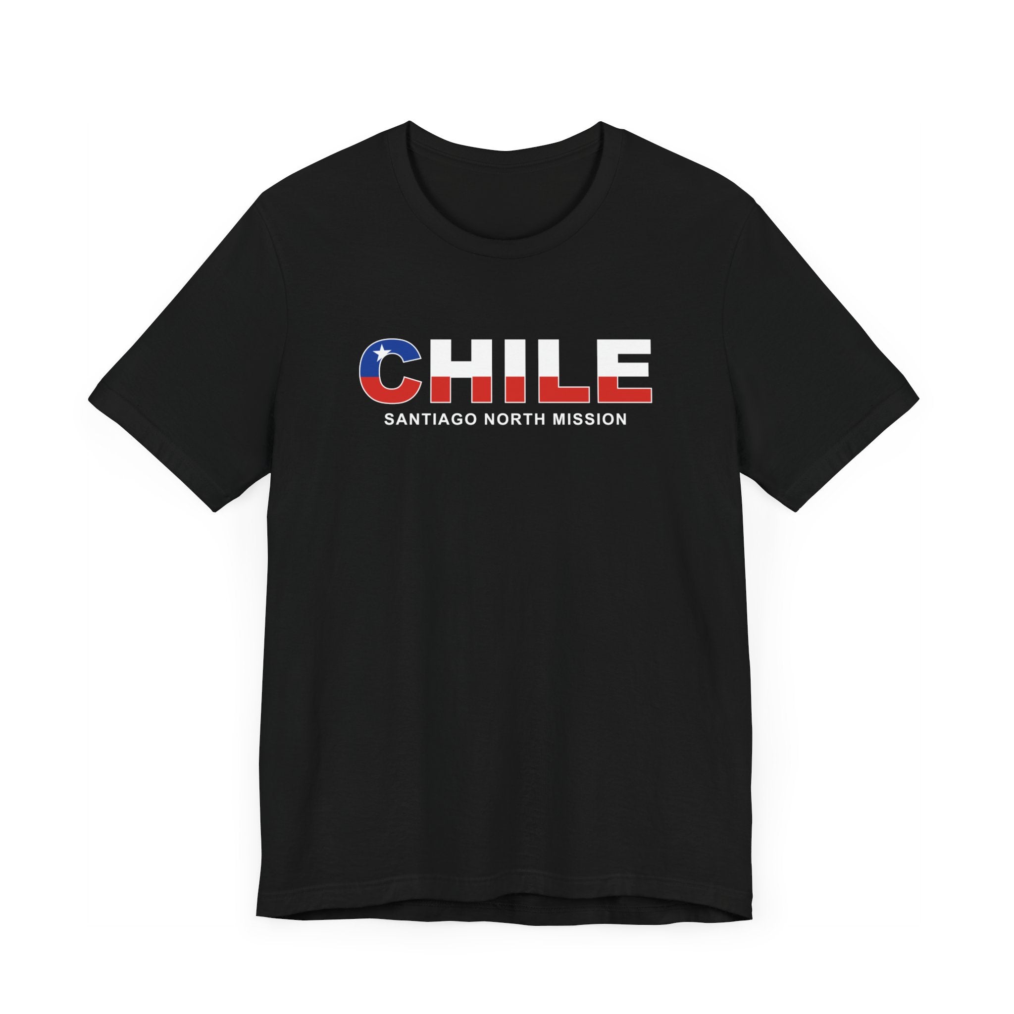 Chile Santiago North Mission Flag Title T-shirt - Mission Wishlist - LDS Missionary Gift Store
