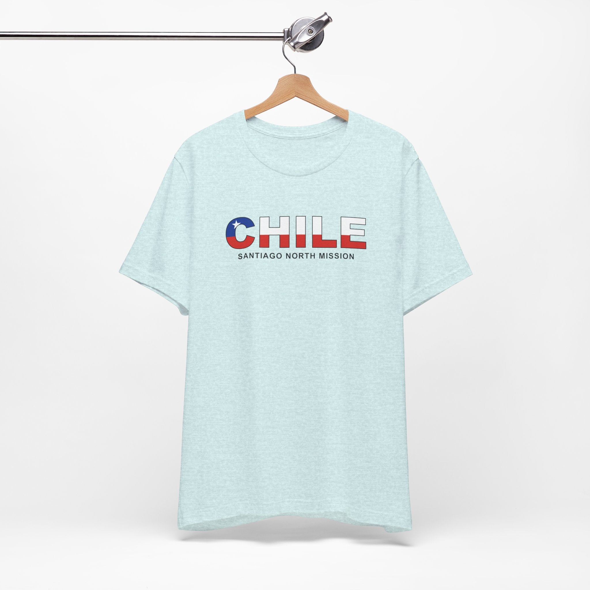 Chile Santiago North Mission Flag Title T-shirt - Mission Wishlist - LDS Missionary Gift Store