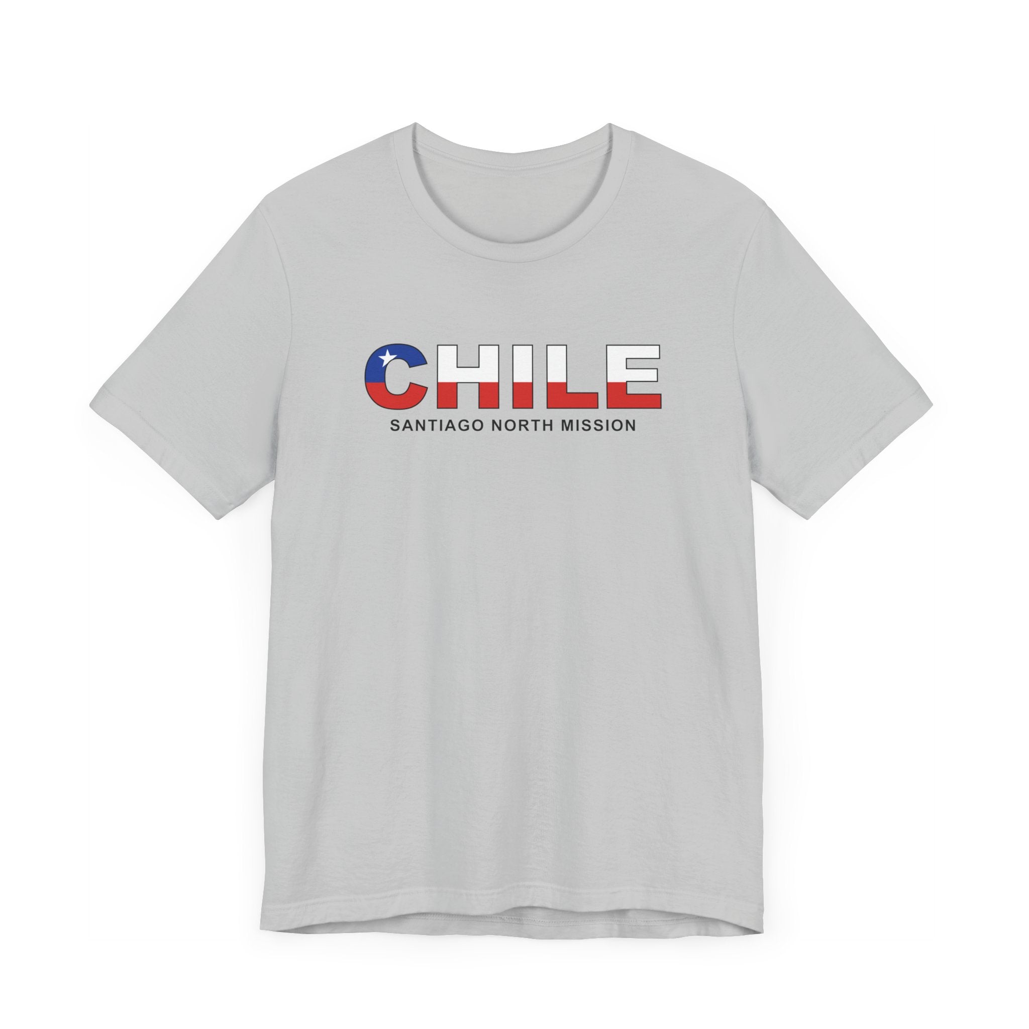 Chile Santiago North Mission Flag Title T-shirt - Mission Wishlist - LDS Missionary Gift Store