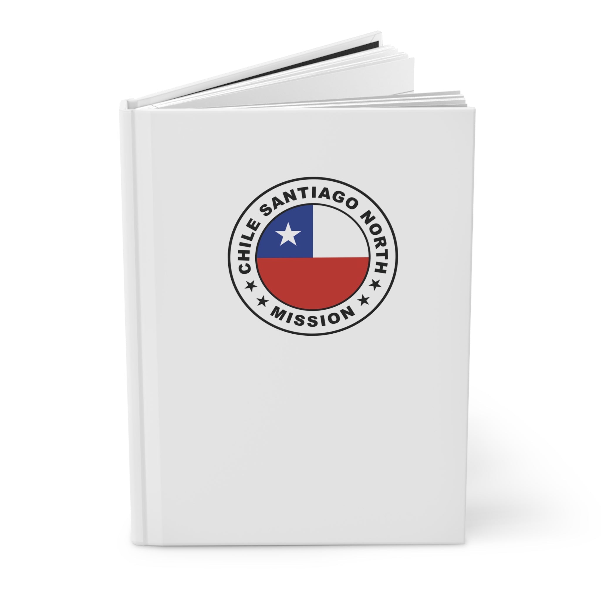 Chile Santiago North Mission Logo Design White Hardcover Journal Matte - Mission Wishlist - LDS Missionary Gift Store