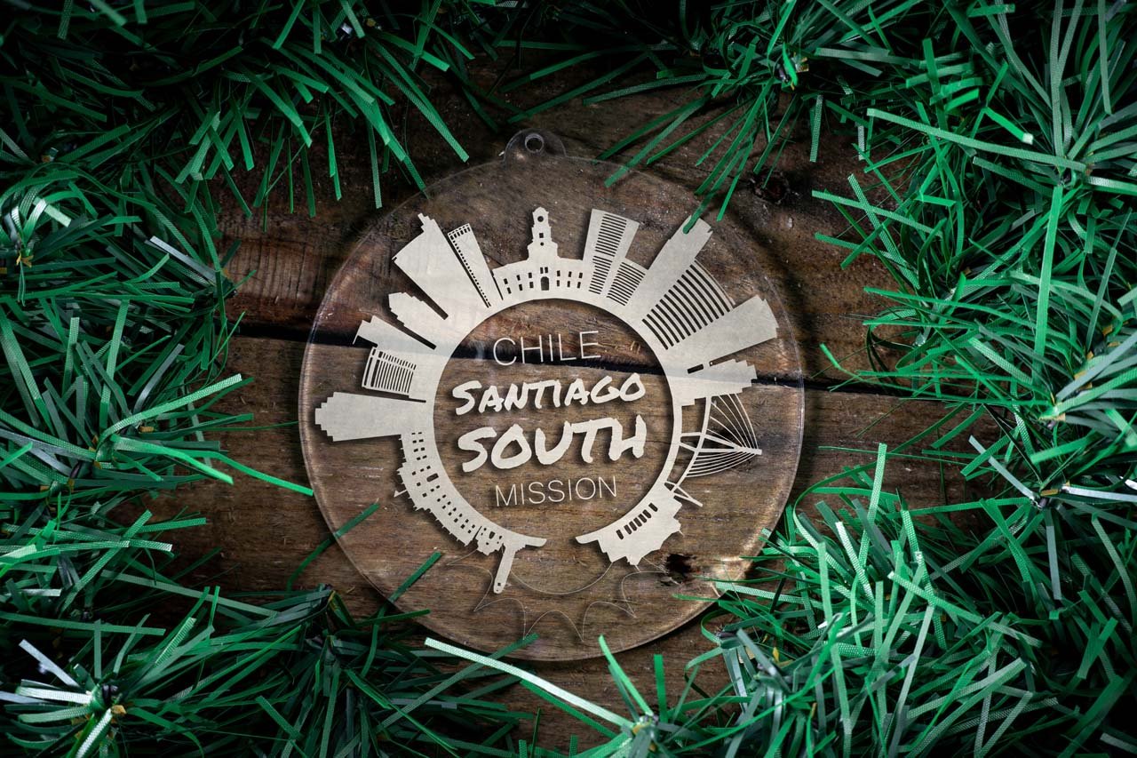 Chile Santiago South Mission Christmas Ornament - Latter-Day Saint LDS Missionary Gift - Book of Mormon