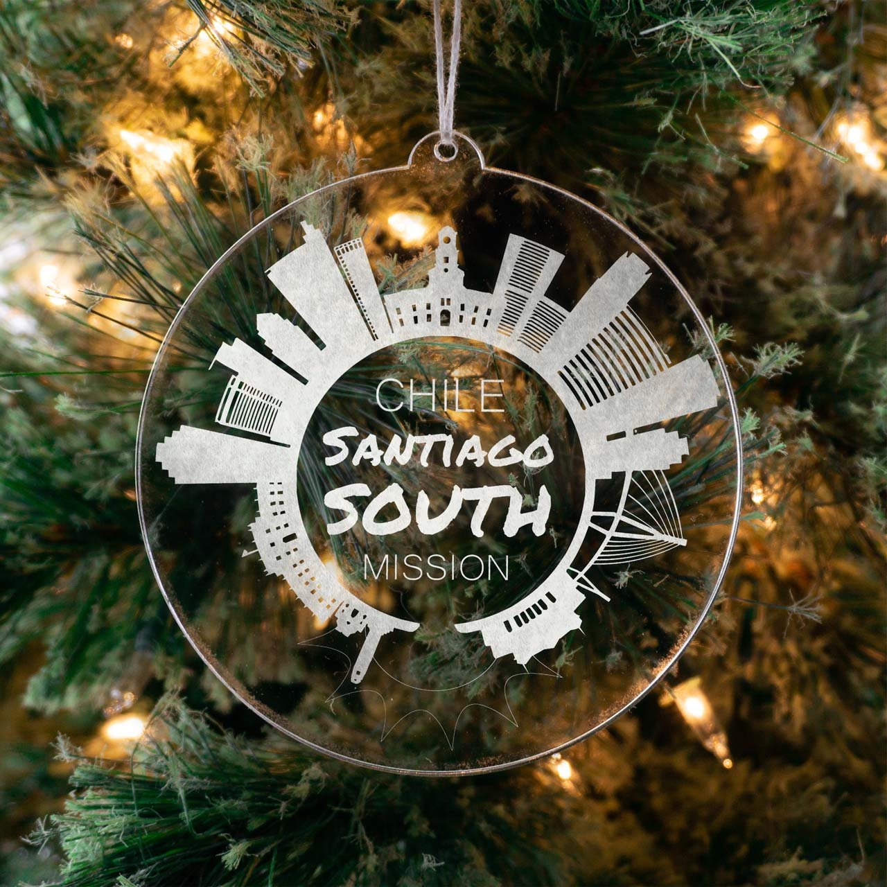 Chile Santiago South Mission Christmas Ornament - Latter-Day Saint LDS Missionary Gift - Book of Mormon