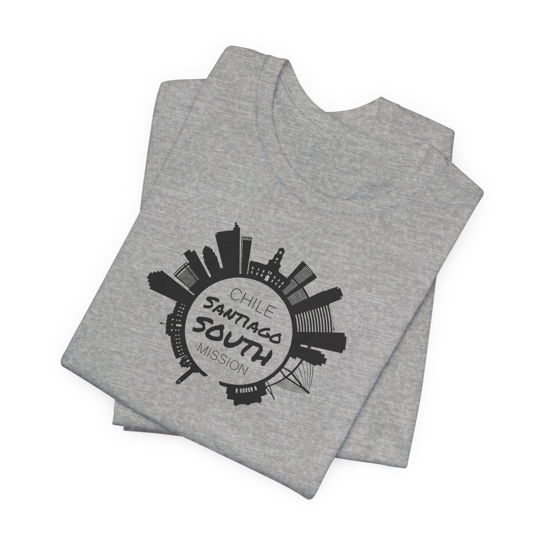 Chile Santiago South Mission Circular Monochrome Logo T-Shirt - Mission Wishlist - LDS Missionary Gift Store