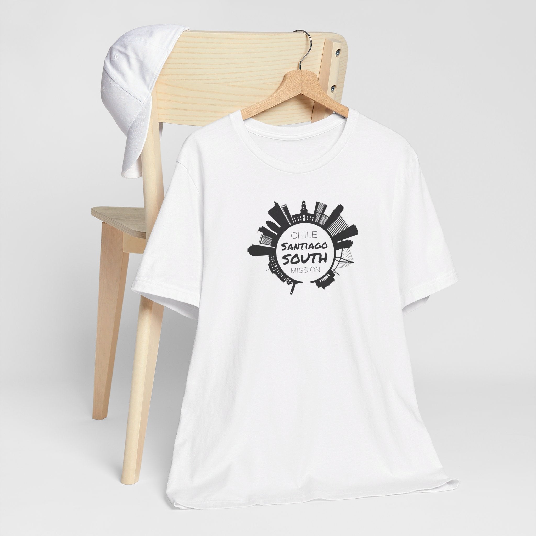 Chile Santiago South Mission Circular Monochrome Logo T-Shirt - Mission Wishlist - LDS Missionary Gift Store
