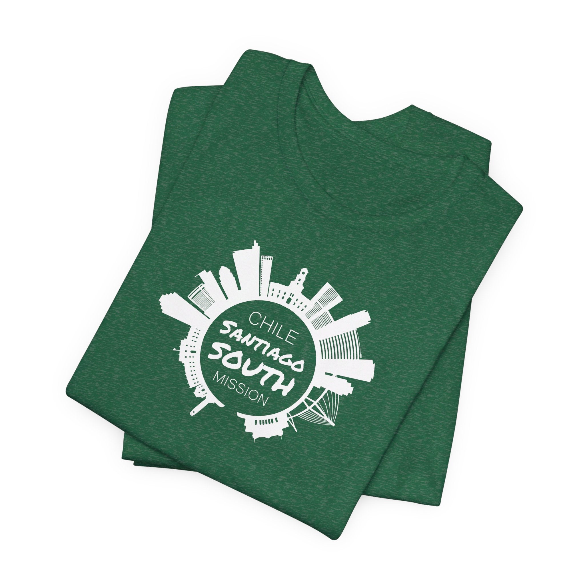 Chile Santiago South Mission Circular Monochrome Logo T-Shirt - Mission Wishlist - LDS Missionary Gift Store