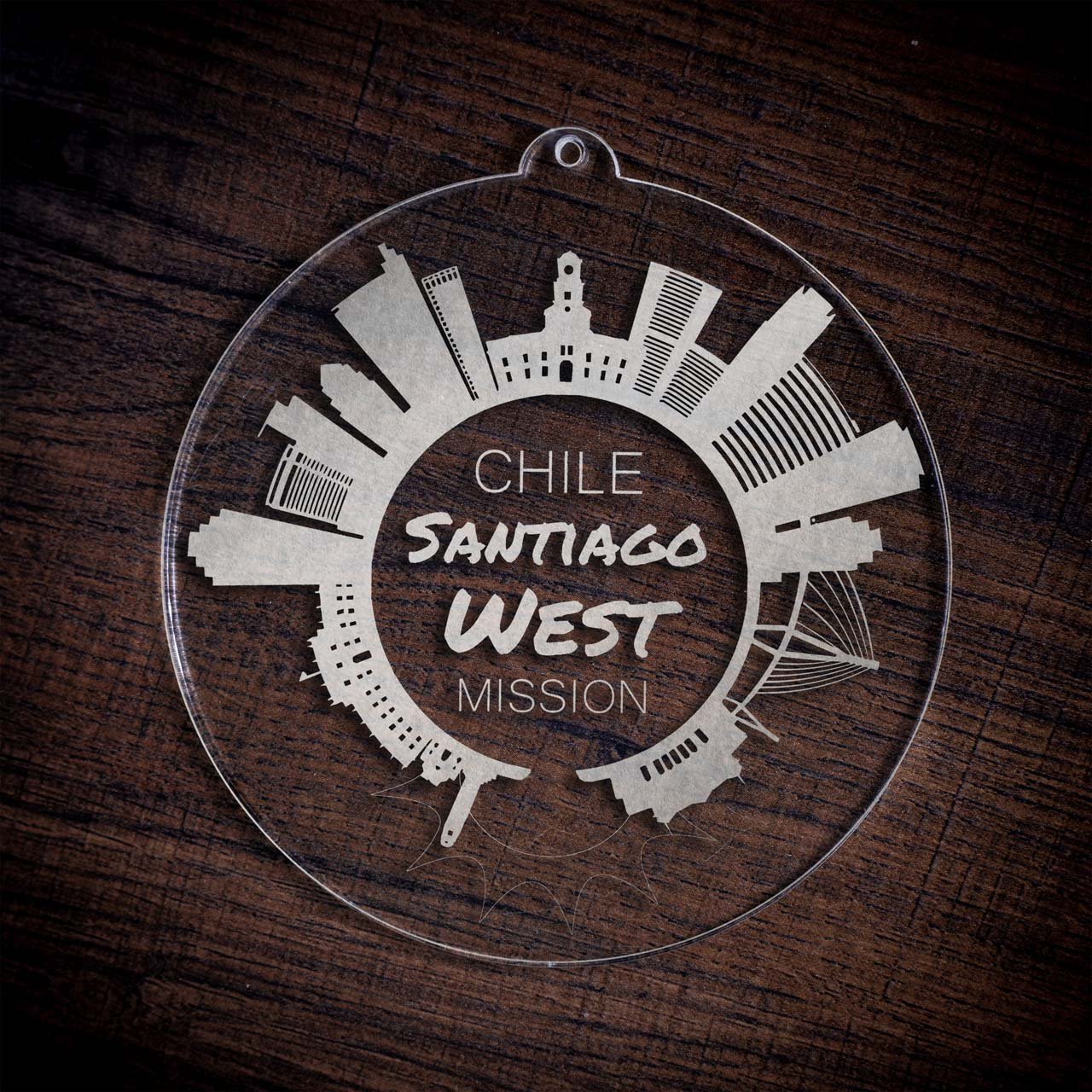 Chile Santiago West Mission Christmas Ornament - Latter-Day Saint LDS Missionary Gift - Book of Mormon
