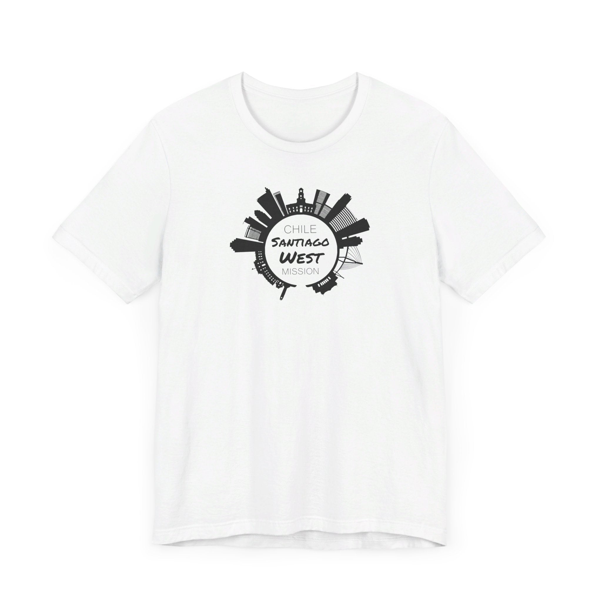 Chile Santiago West Mission Circular Monochrome Logo T-Shirt - Mission Wishlist - LDS Missionary Gift Store