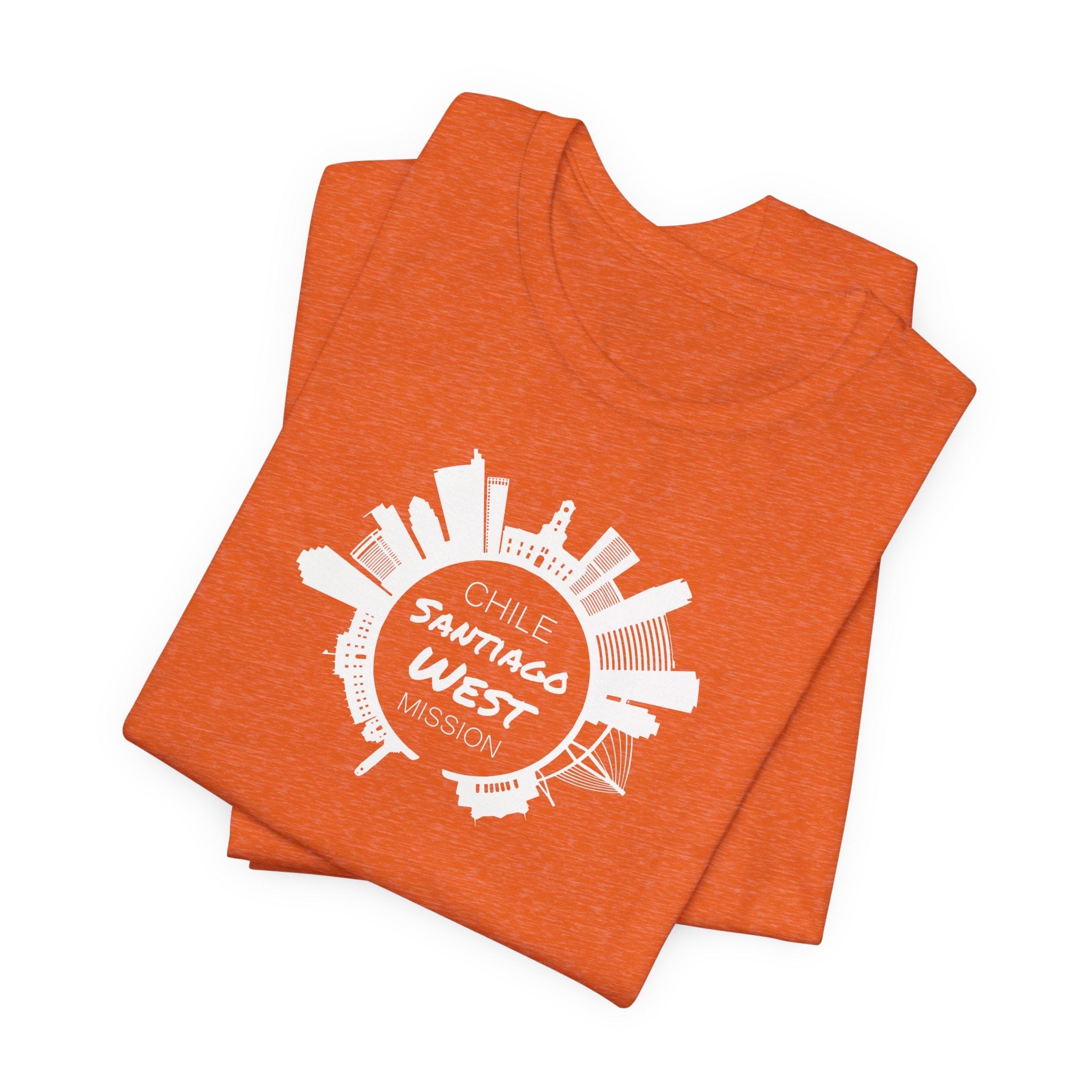 Chile Santiago West Mission Circular Monochrome Logo T-Shirt - Mission Wishlist - LDS Missionary Gift Store