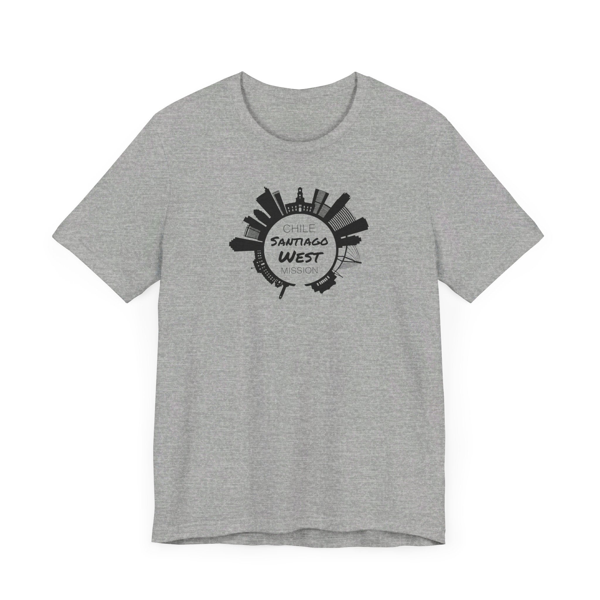 Chile Santiago West Mission Circular Monochrome Logo T-Shirt - Mission Wishlist - LDS Missionary Gift Store