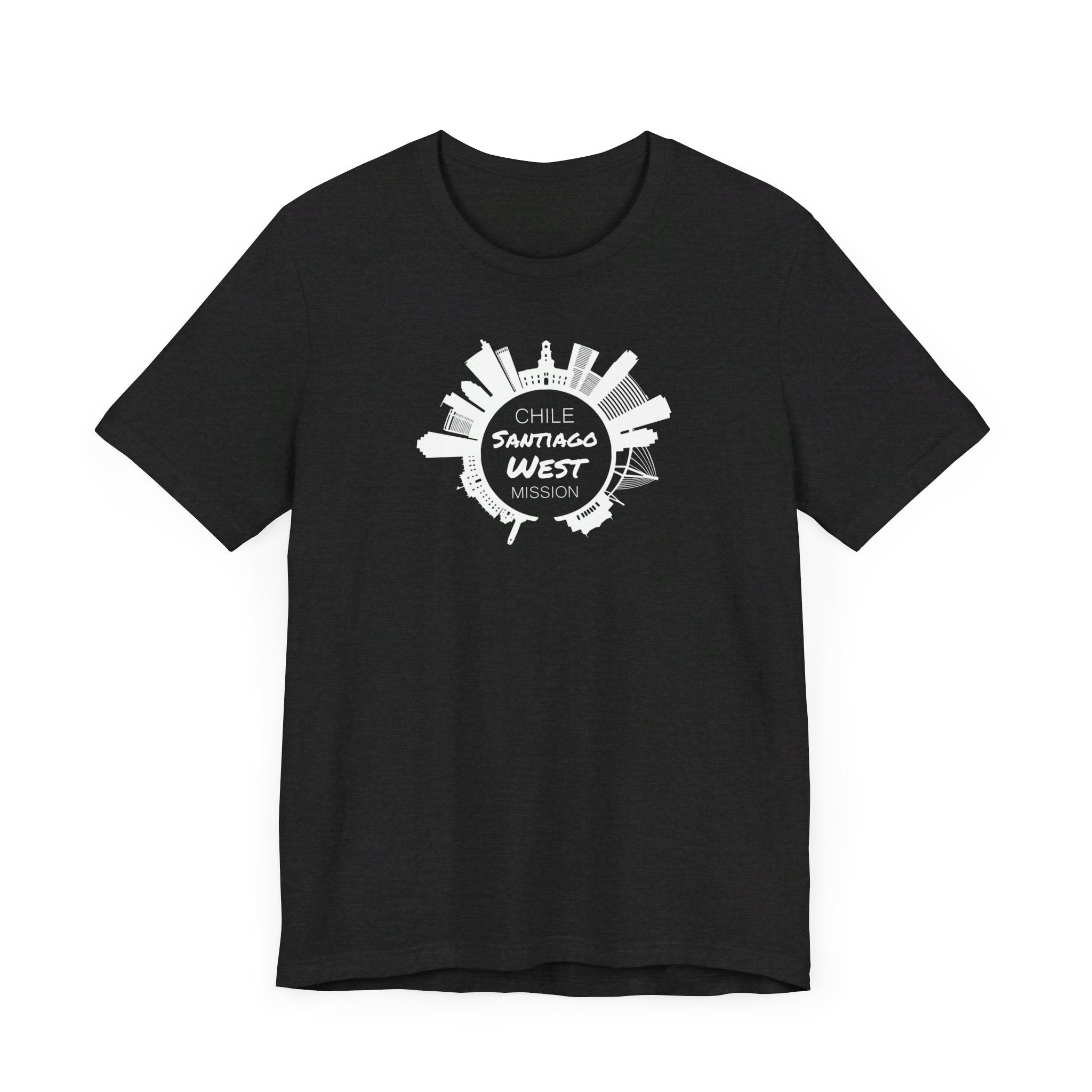 Chile Santiago West Mission Circular Monochrome Logo T-Shirt - Mission Wishlist - LDS Missionary Gift Store