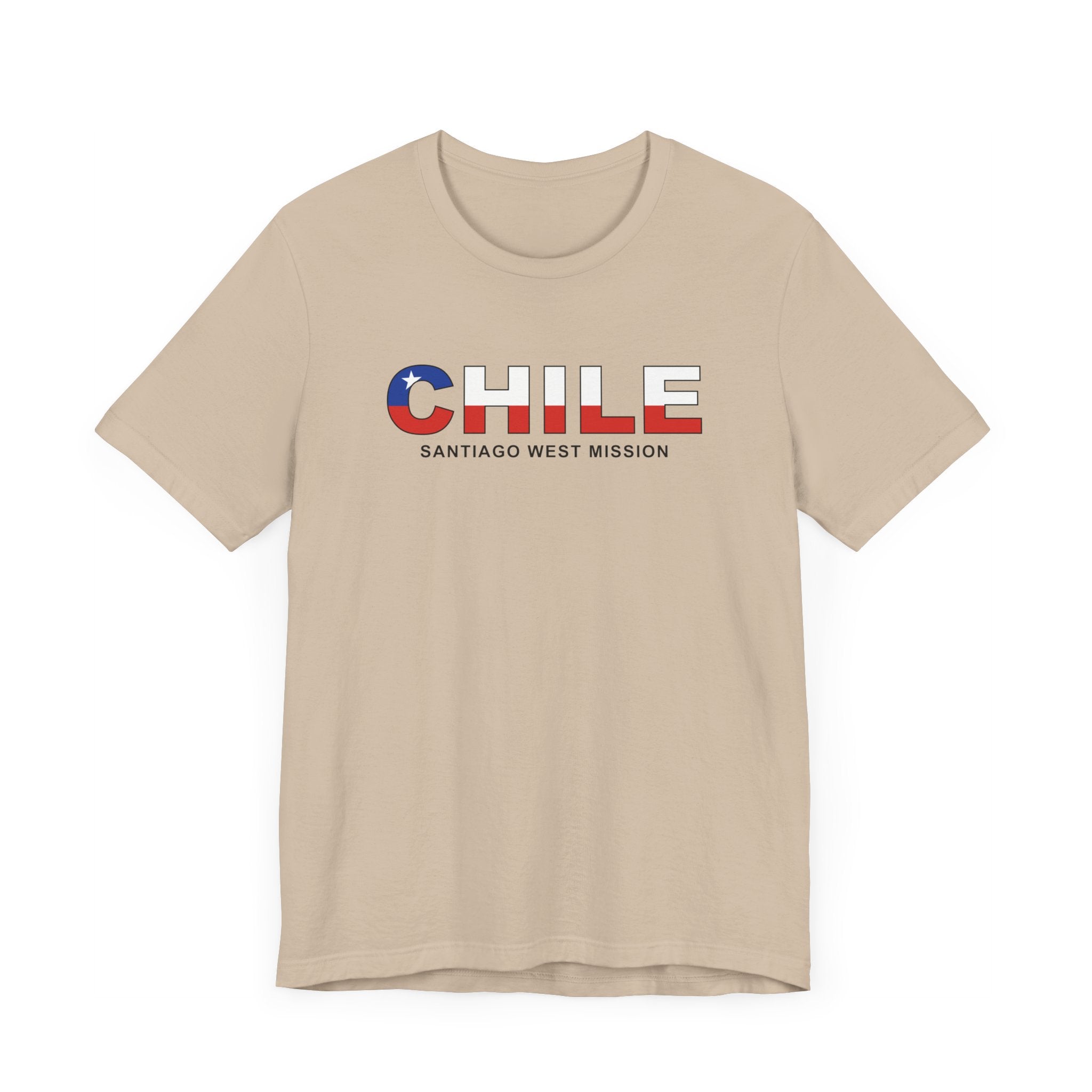 Chile Santiago West Mission Flag Title T-shirt - Mission Wishlist - LDS Missionary Gift Store