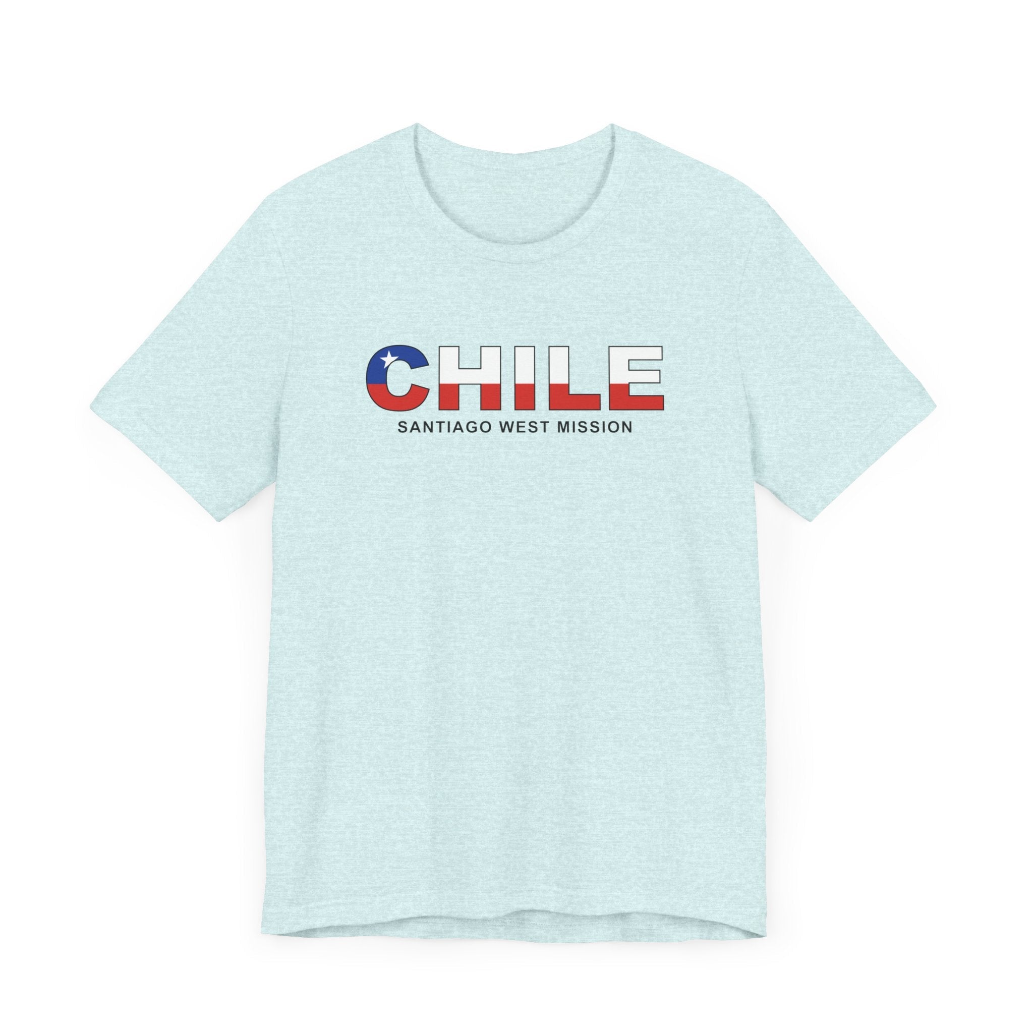 Chile Santiago West Mission Flag Title T-shirt - Mission Wishlist - LDS Missionary Gift Store