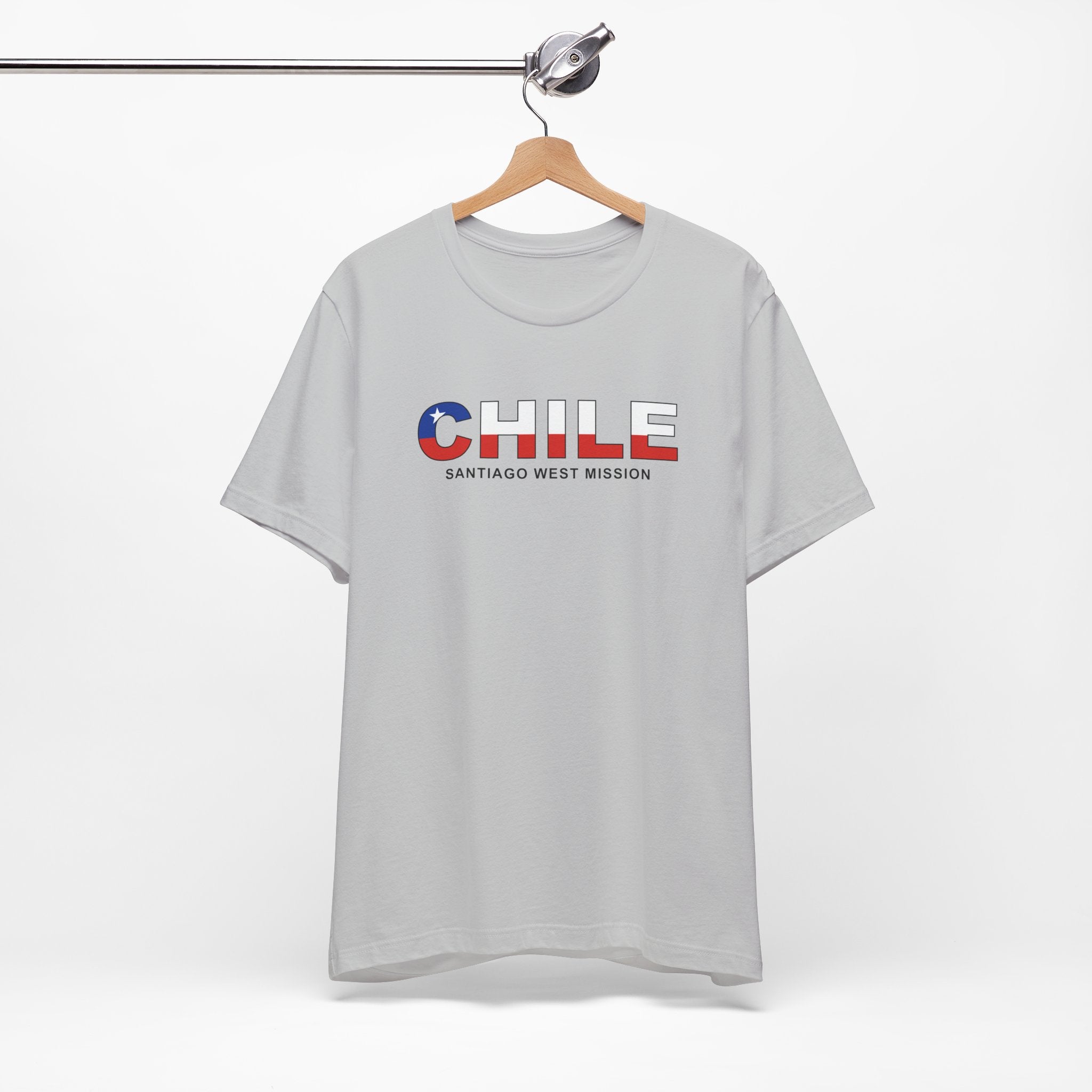 Chile Santiago West Mission Flag Title T-shirt - Mission Wishlist - LDS Missionary Gift Store