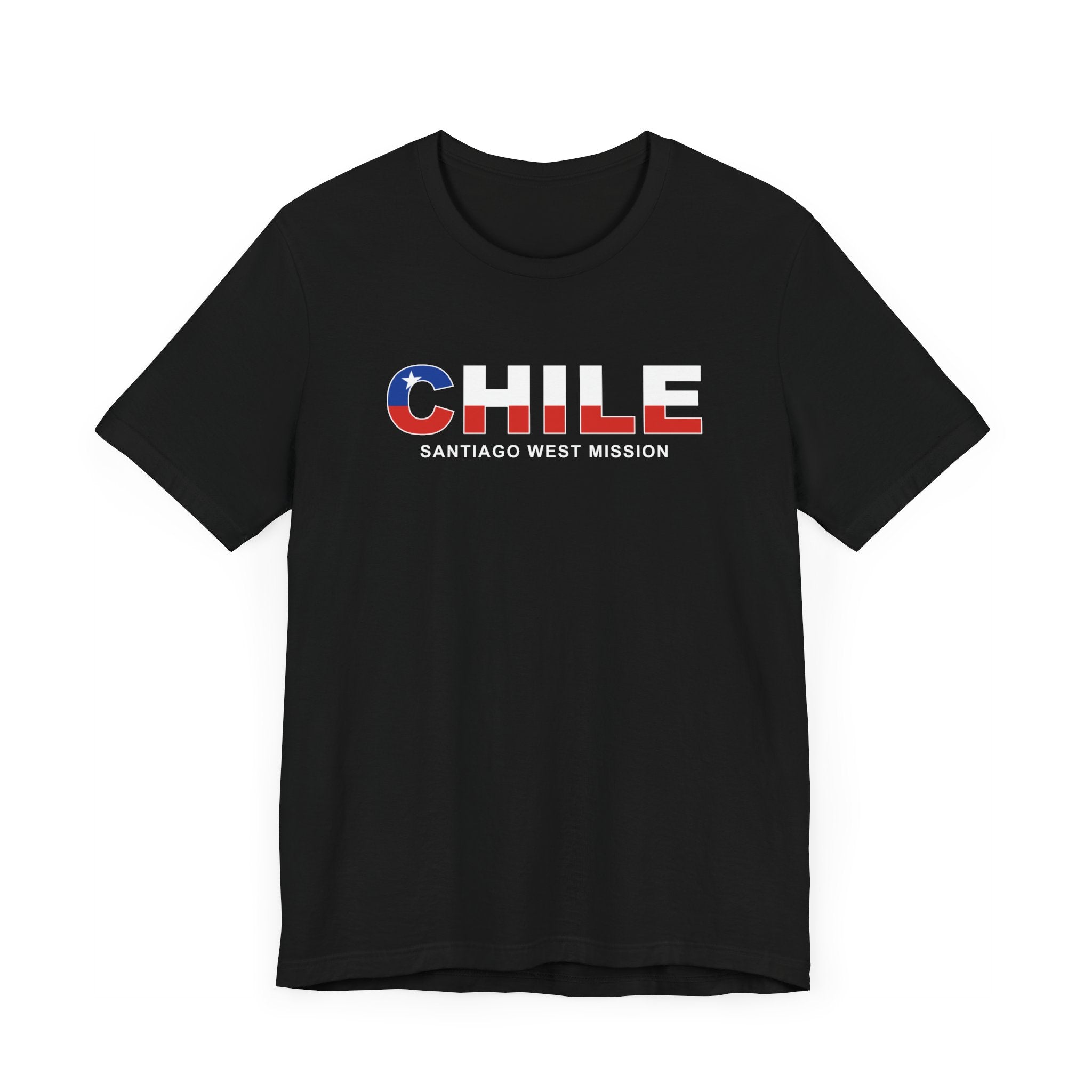 Chile Santiago West Mission Flag Title T-shirt - Mission Wishlist - LDS Missionary Gift Store