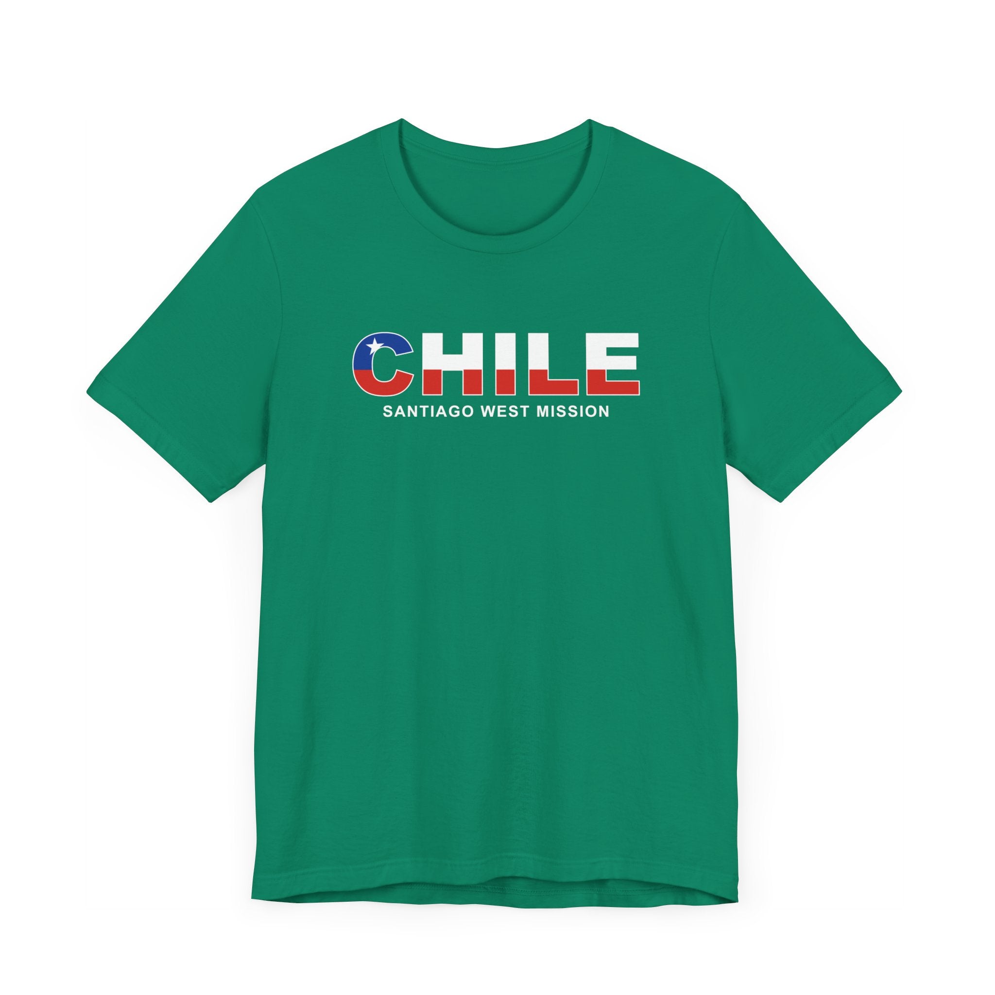 Chile Santiago West Mission Flag Title T-shirt - Mission Wishlist - LDS Missionary Gift Store