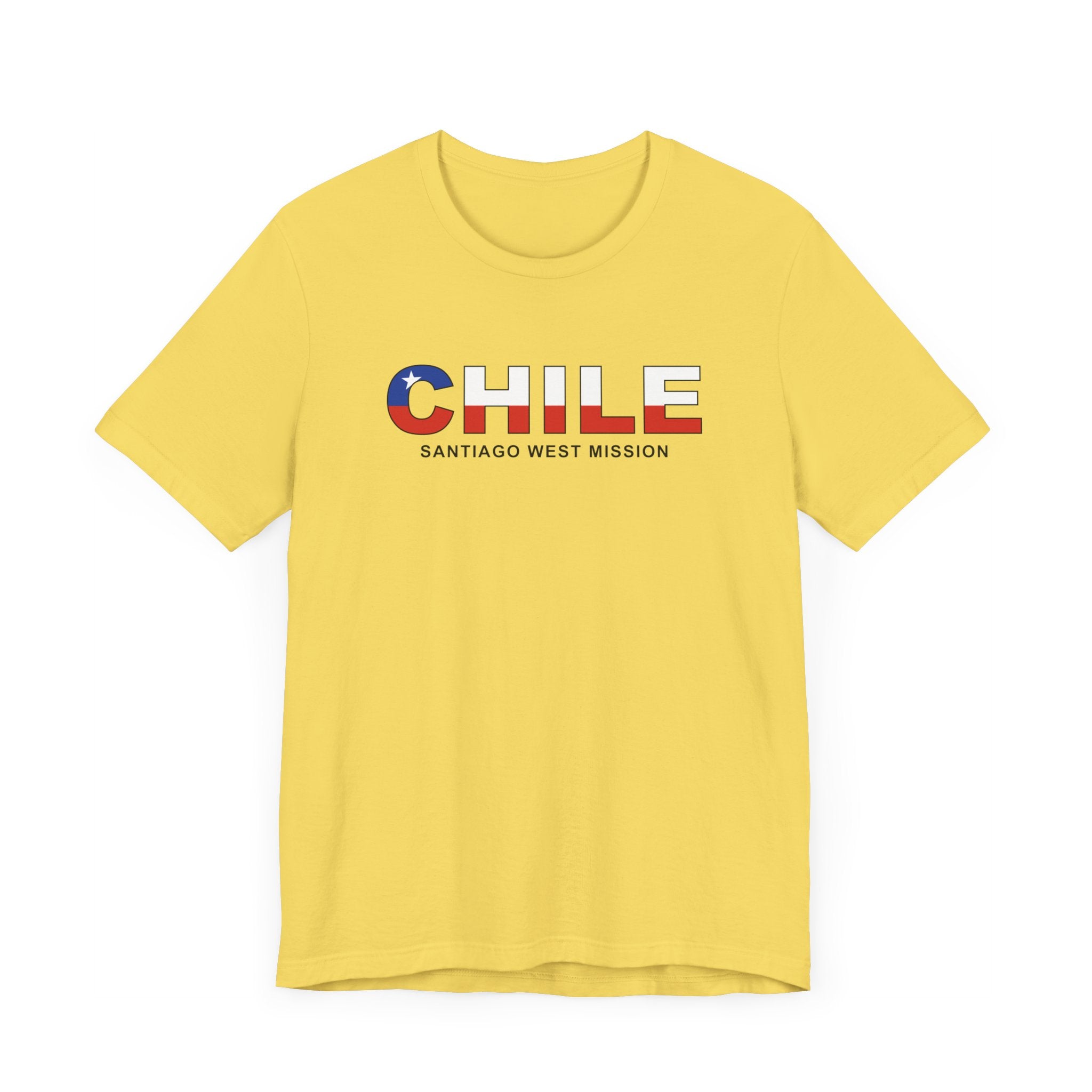 Chile Santiago West Mission Flag Title T-shirt - Mission Wishlist - LDS Missionary Gift Store