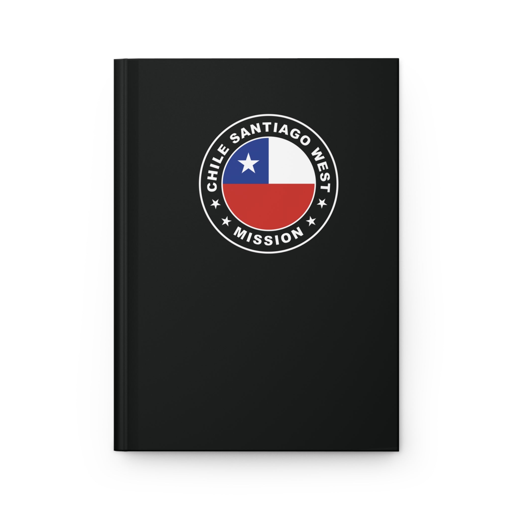 Chile Santiago West Mission Logo Design Black Hardcover Journal Matte - Mission Wishlist - LDS Missionary Gift Store