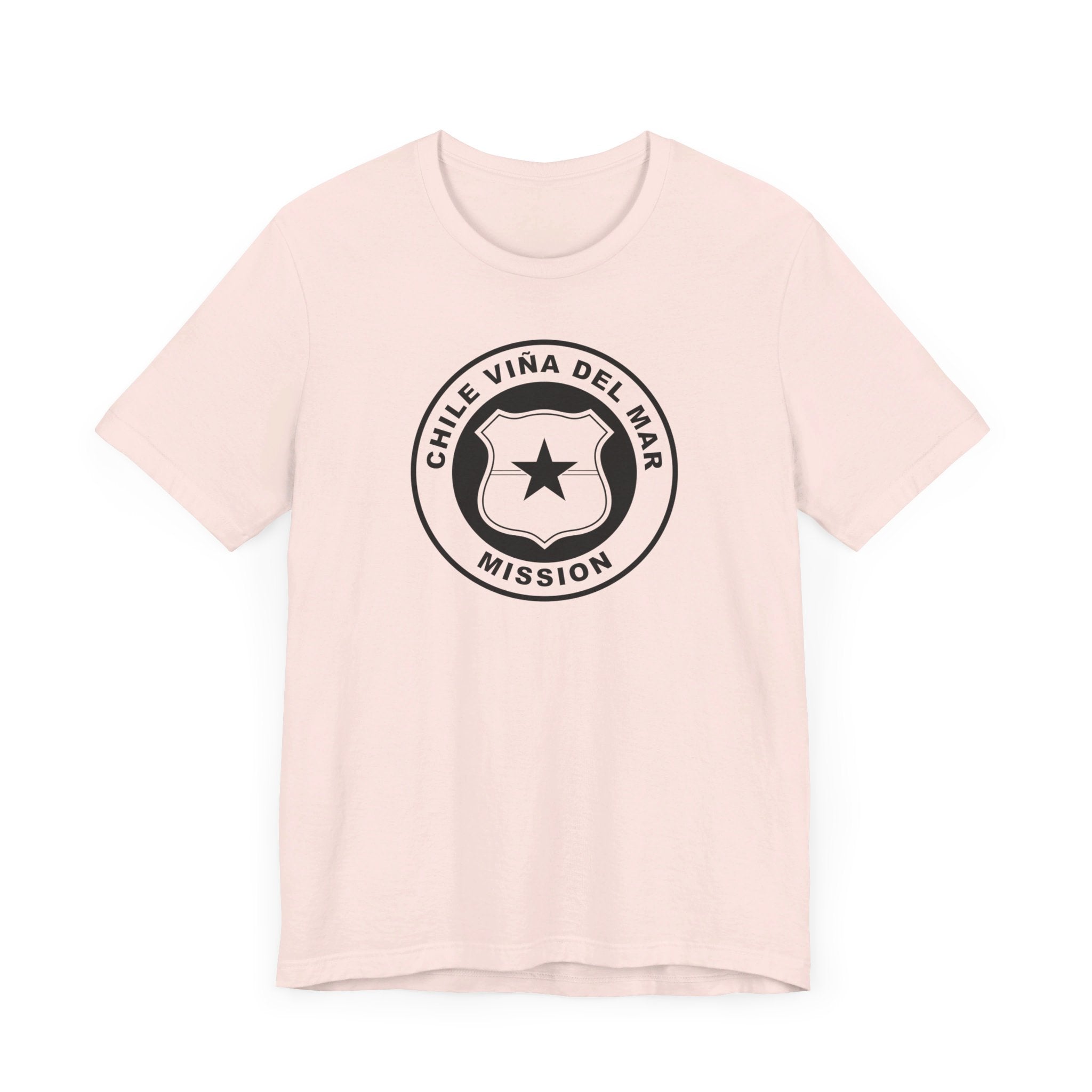 Chile Vina del Mar Mission Circular Monochrome Logo T-Shirt - Latter-Day Saint LDS Missionary Gift - Book of Mormon