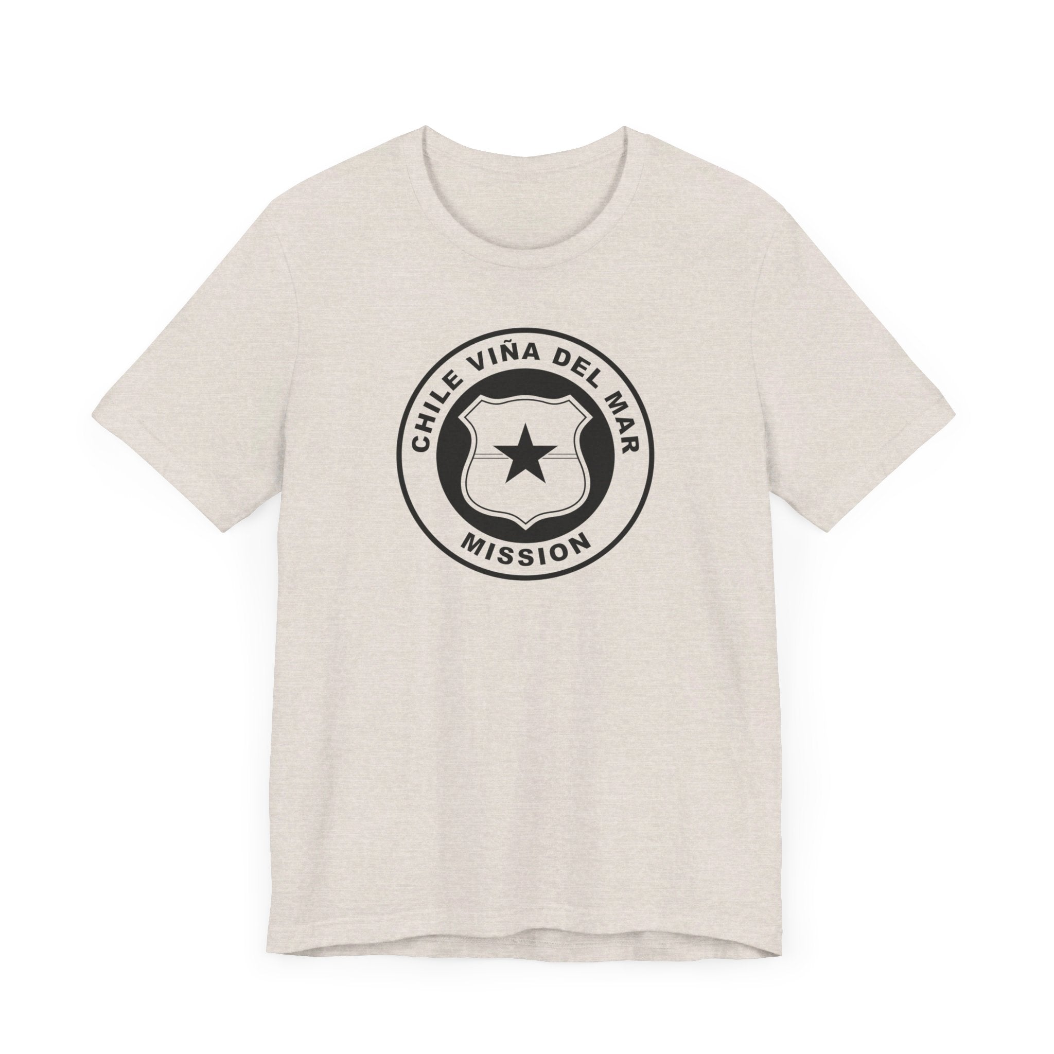 Chile Vina del Mar Mission Circular Monochrome Logo T-Shirt - Latter-Day Saint LDS Missionary Gift - Book of Mormon