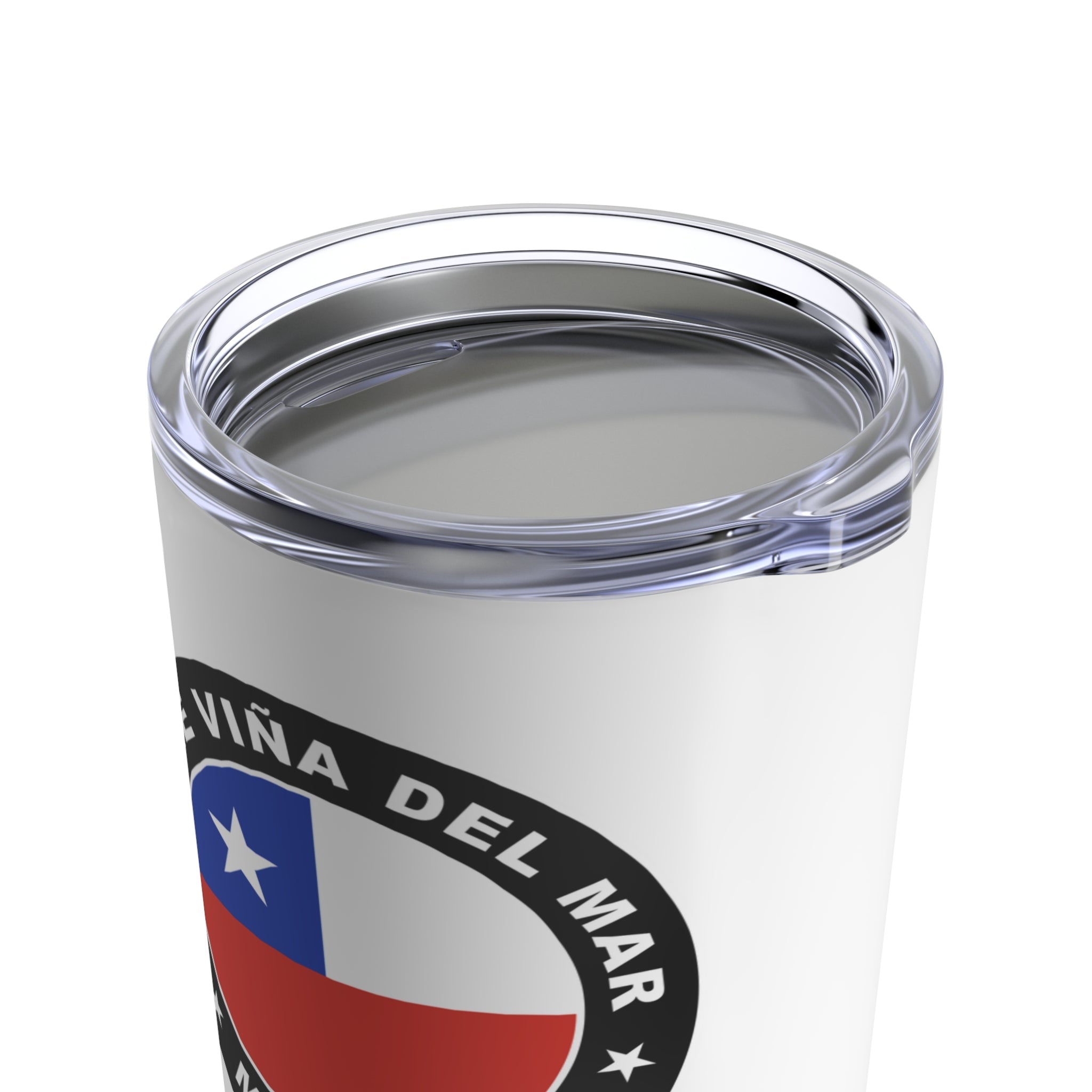 Chile Vina del Mar Mission Flag Logo Tumbler 20oz White - Mission Wishlist - LDS Missionary Gift Store
