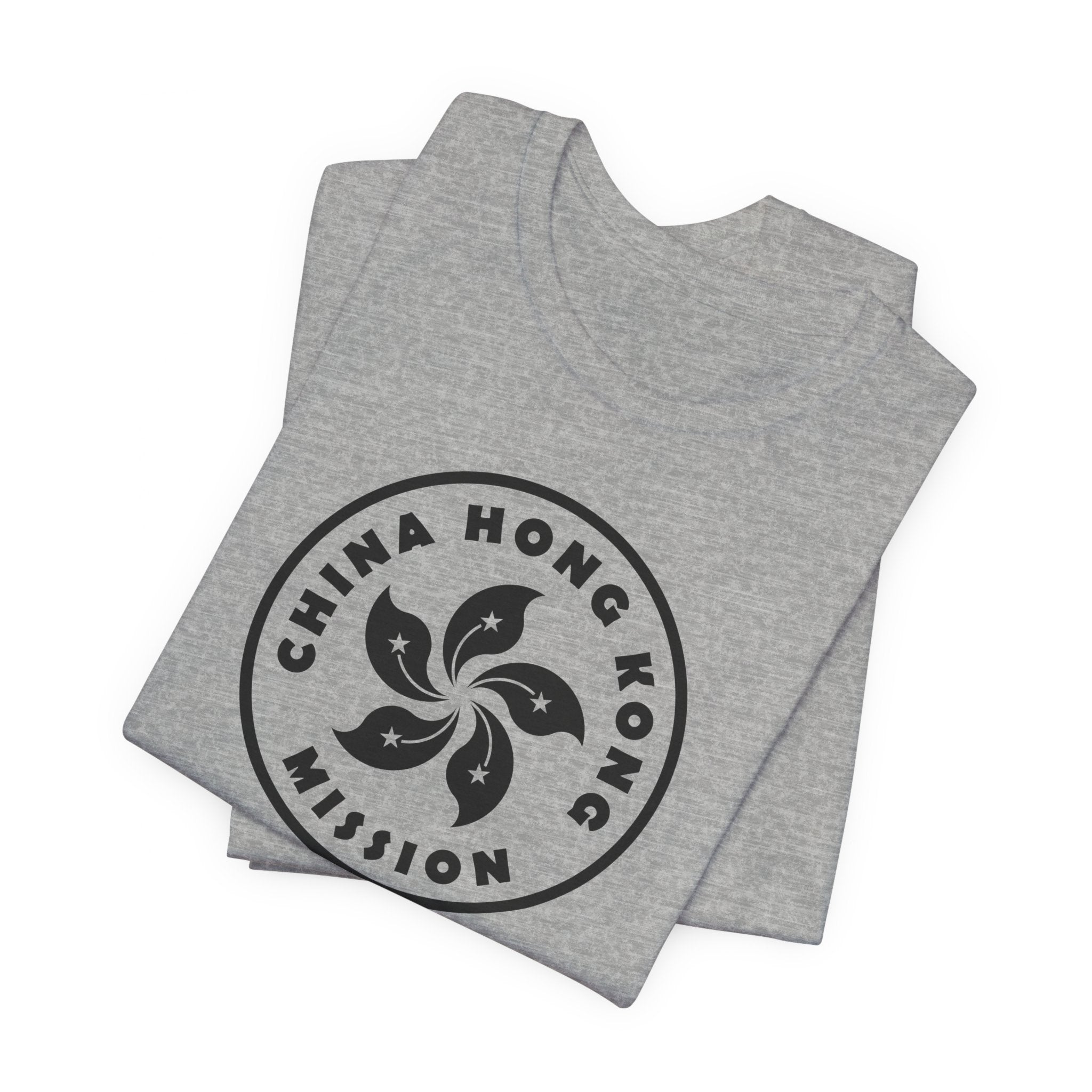 China Hong Kong Mission Circular Monochrome Logo T-Shirt - Latter-Day Saint LDS Missionary Gift - Book of Mormon